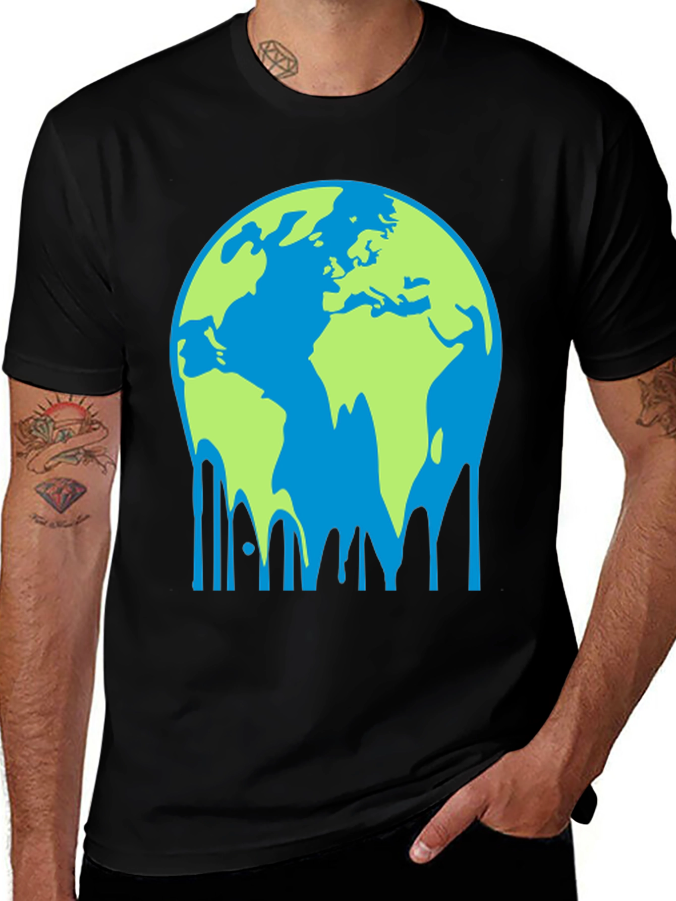 Variant 6 of Melting Earth Graphic Tee - Global Warming Awareness
