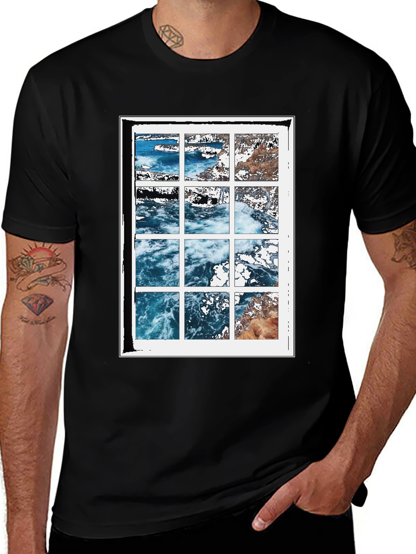 Variant 21 of Ocean View Window Graphic T-Shirt