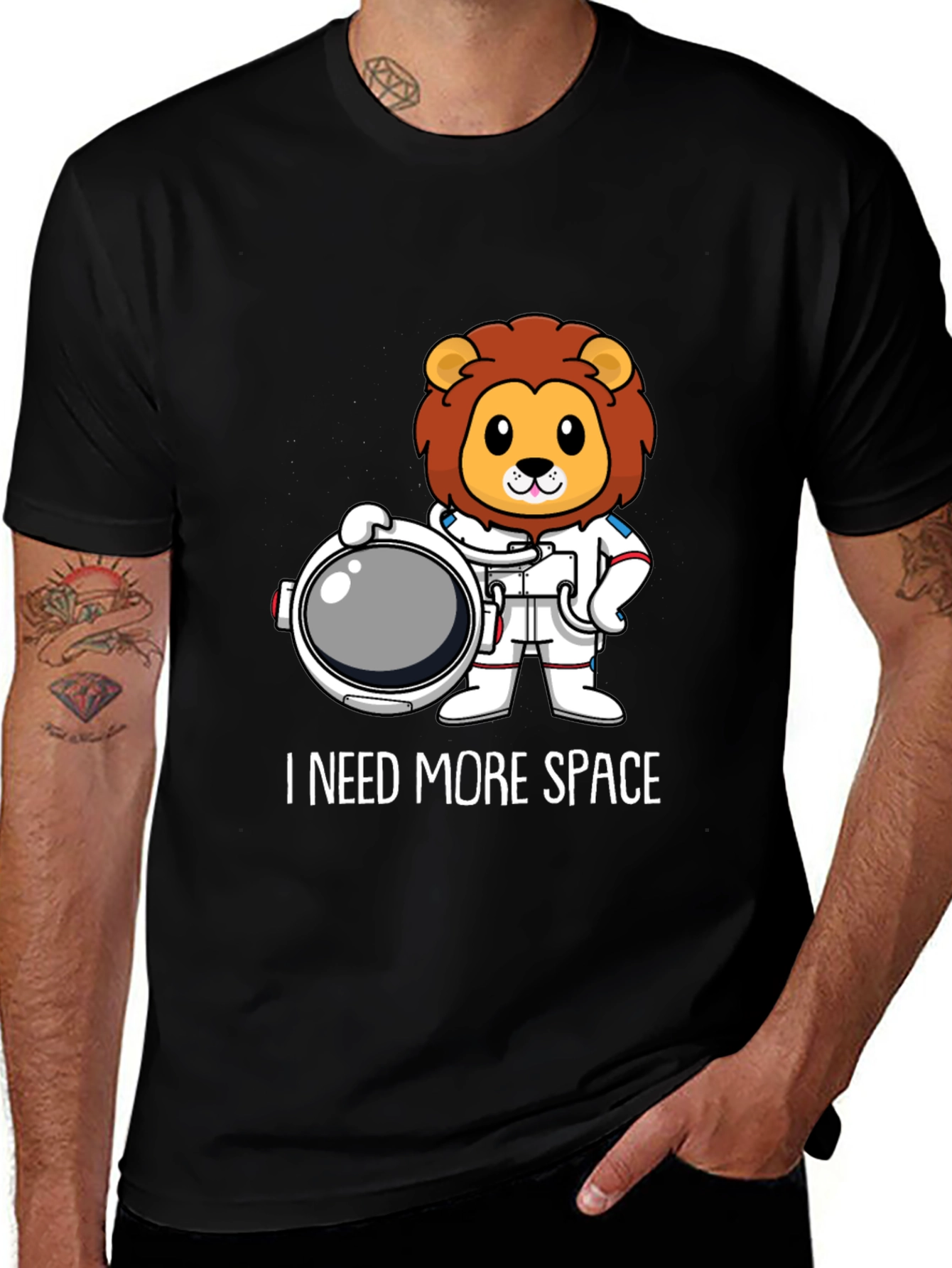 Variant 9 of I Need More Space Lion Astronaut Graphic T-Shirt
