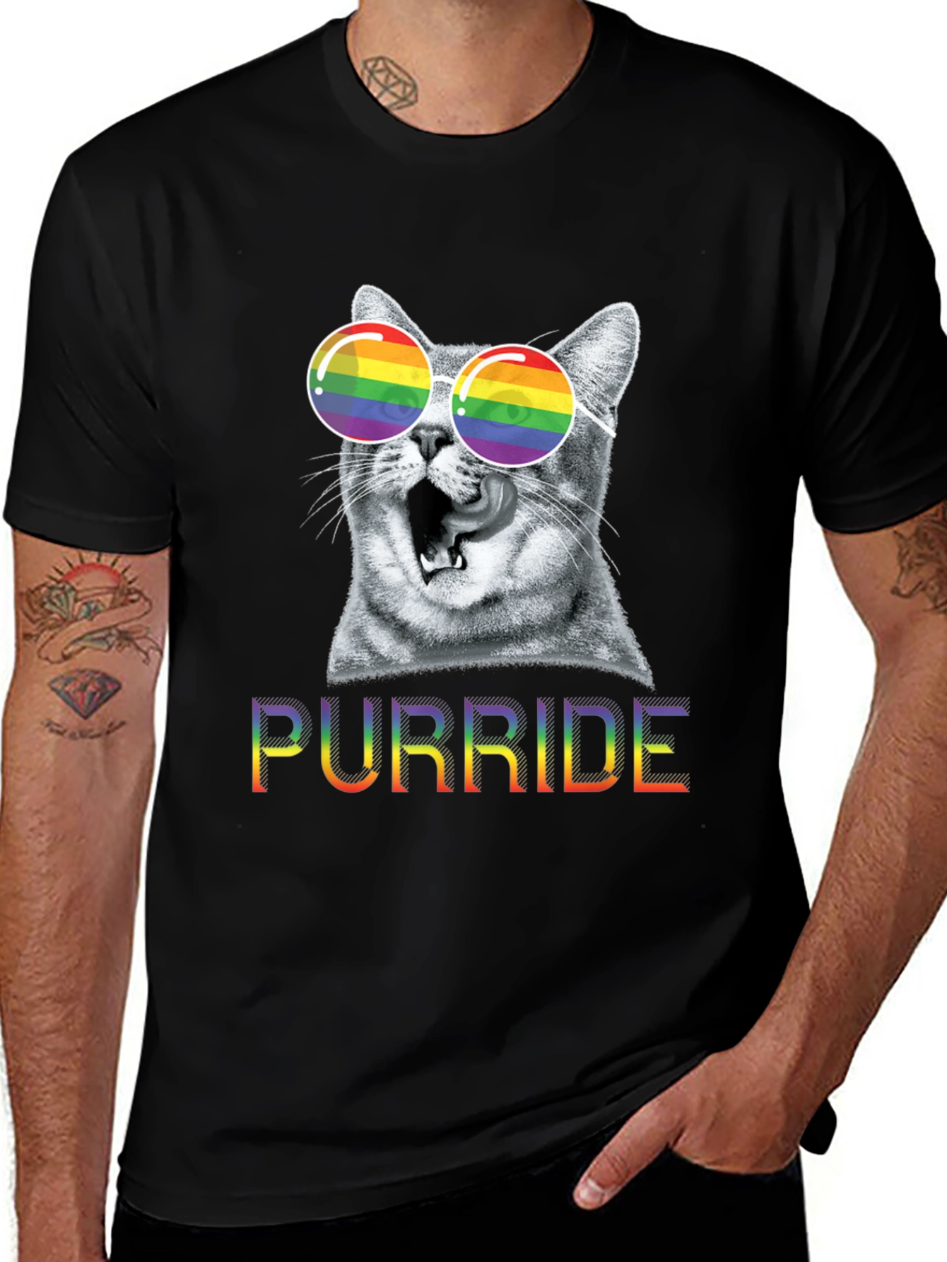 Purride Cat LGBTQ Pride T-Shirt