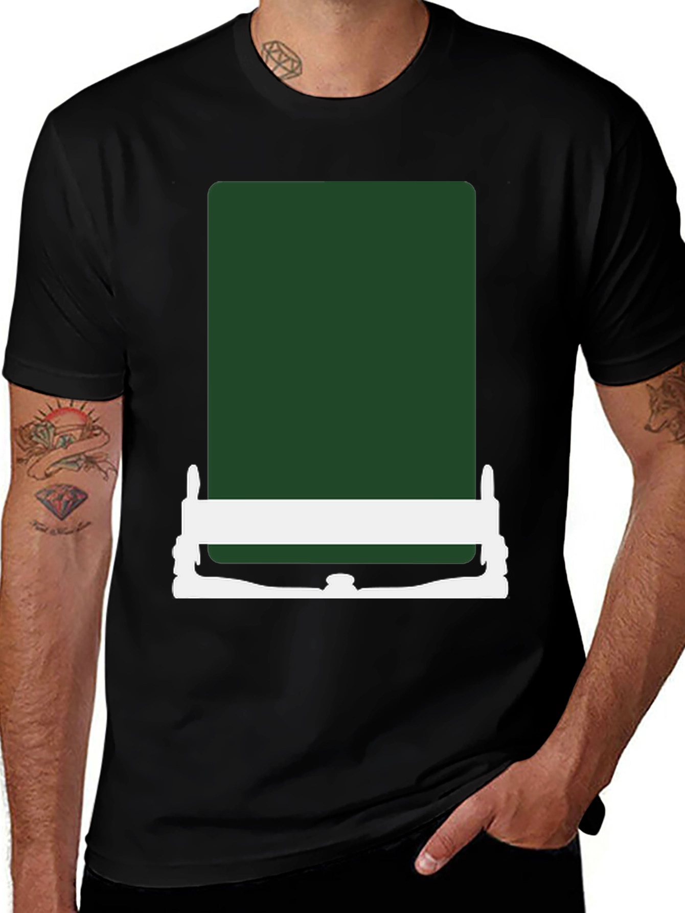 Variant 30 of Modern Green & White Graphic Tee