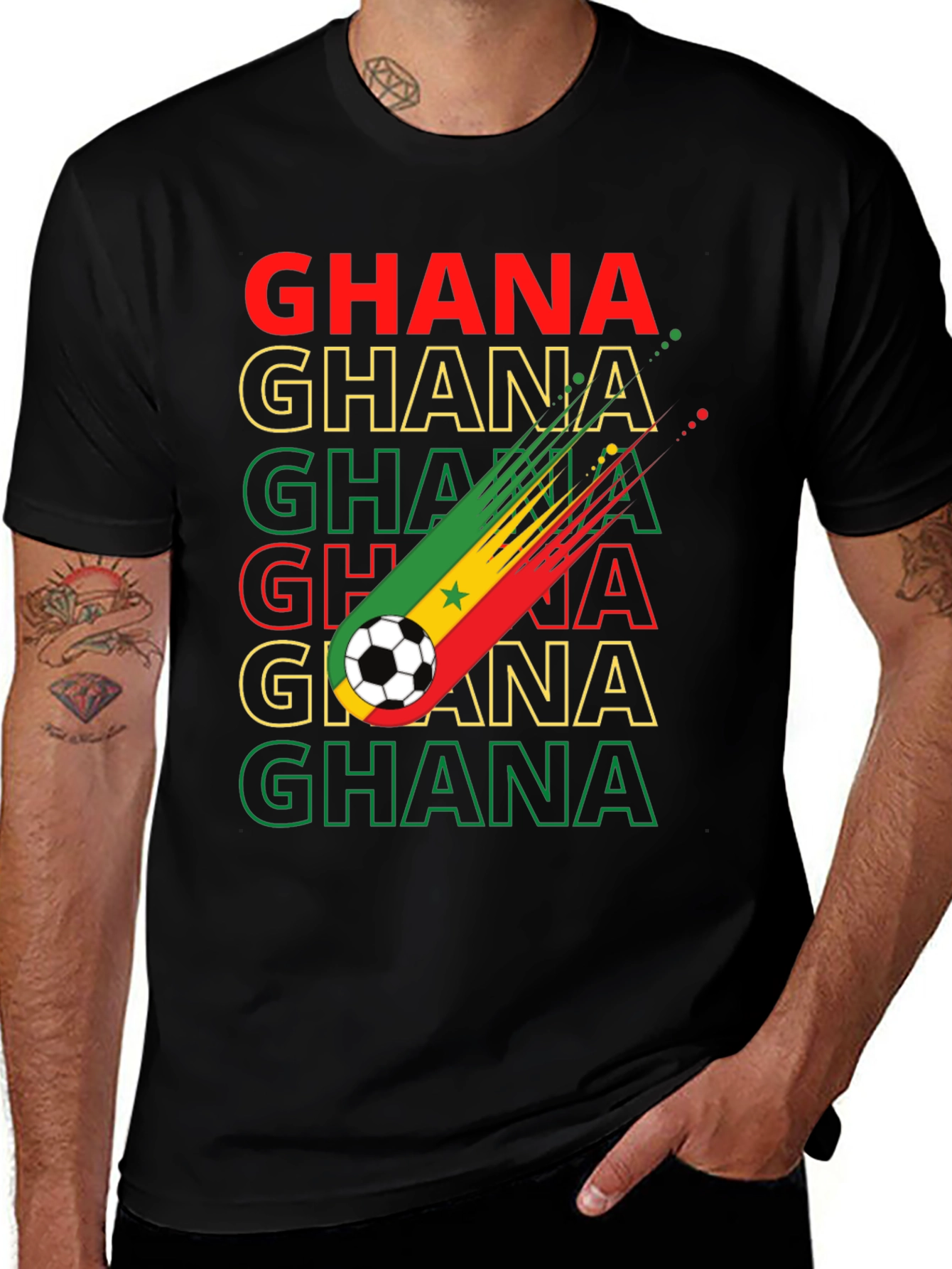 Ghana Soccer T-Shirt - Black Stars Pride