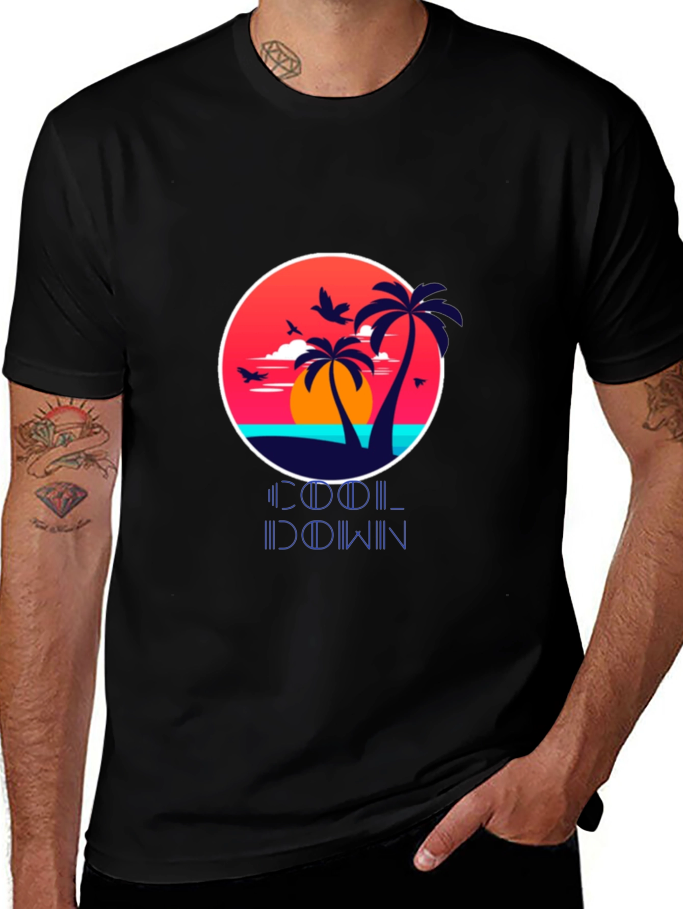 Variant 29 of Cool Down Palm Sunset T-Shirt