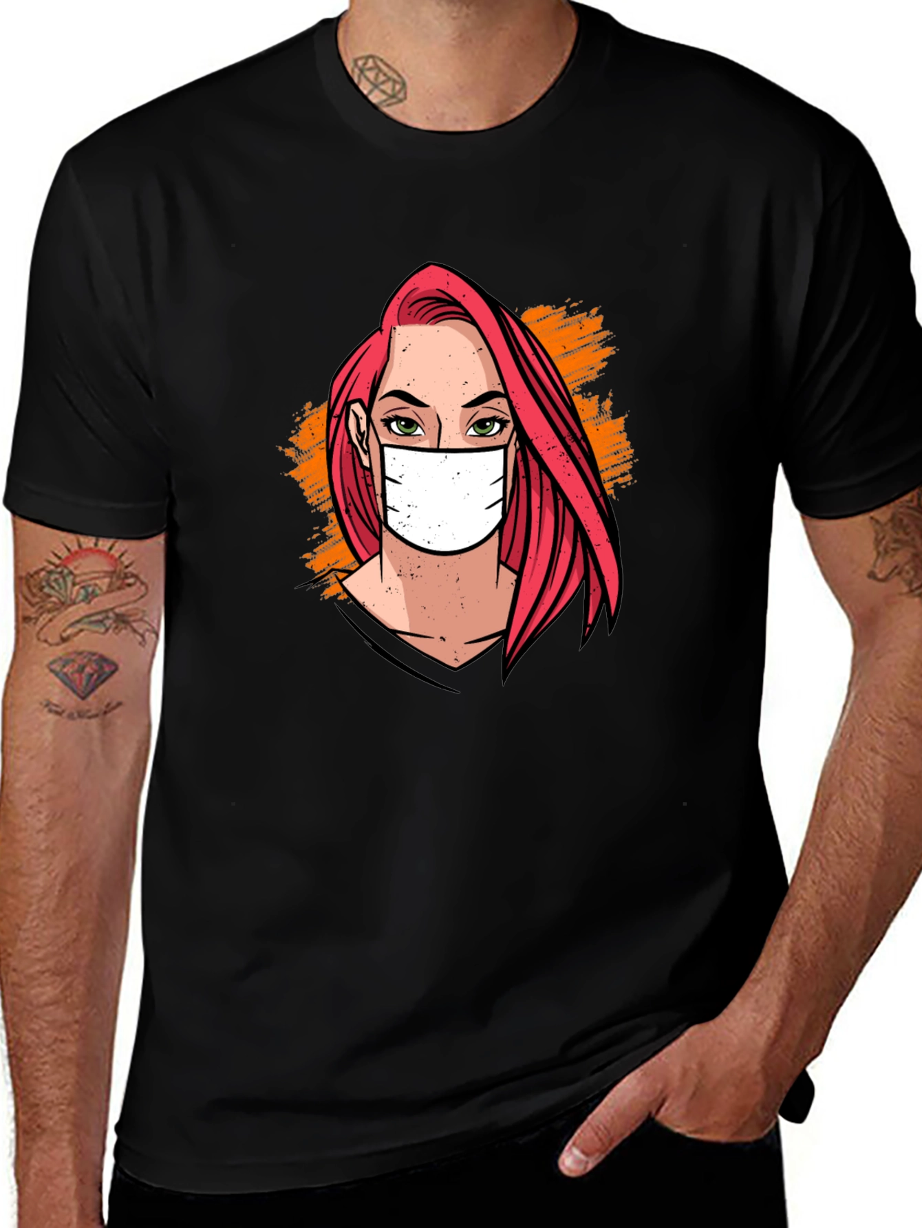 Variant 26 of Masked Woman Graphic Tee