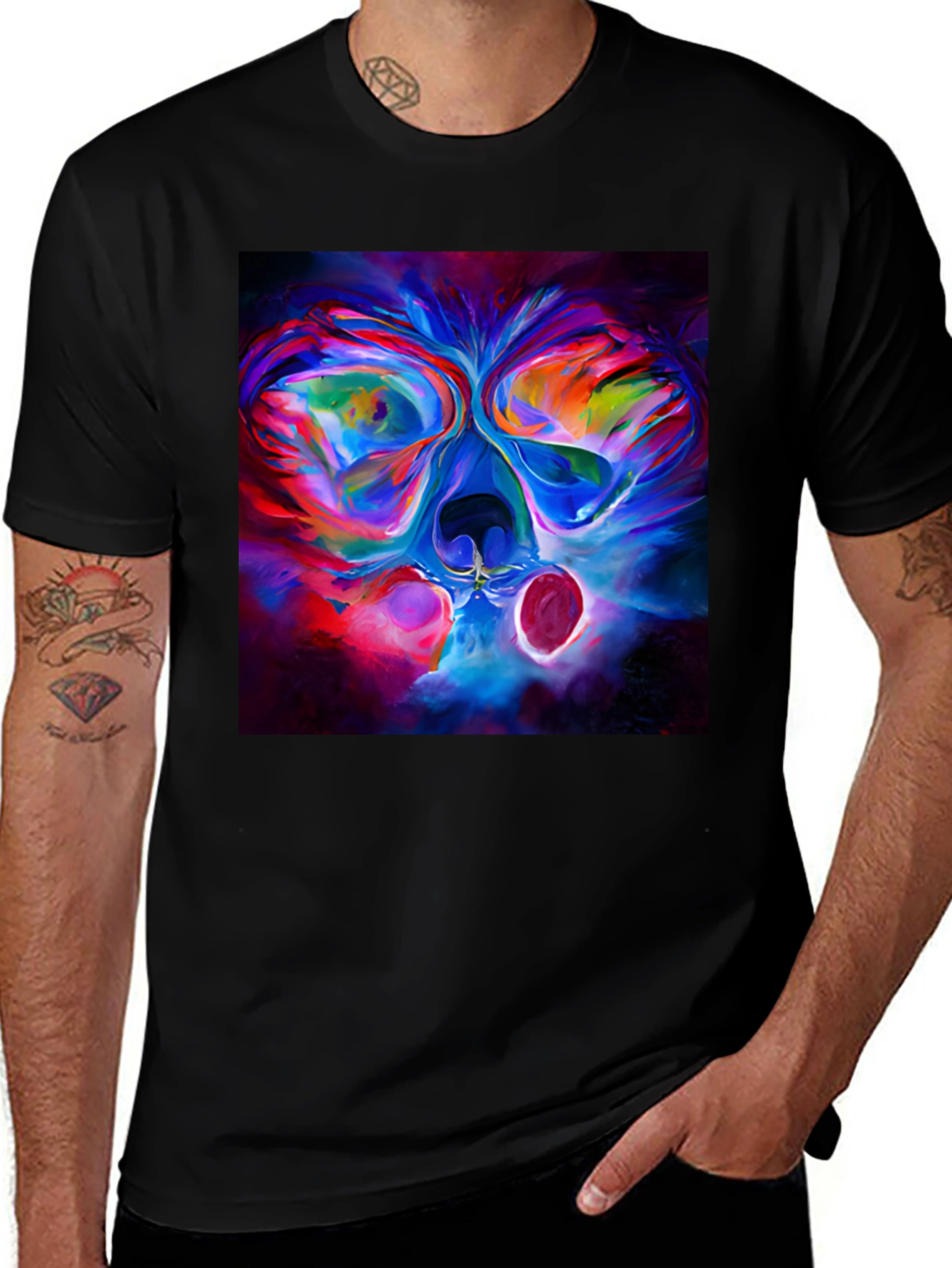 Variant 29 of Vibrant Skull Graphic T-Shirt - Bold Art Tee