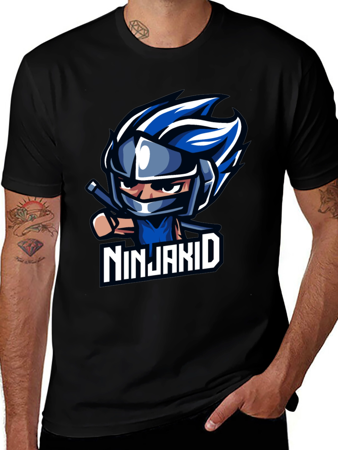 Variant 28 of NinjaKid Graphic Tee - Cool Black T-Shirt