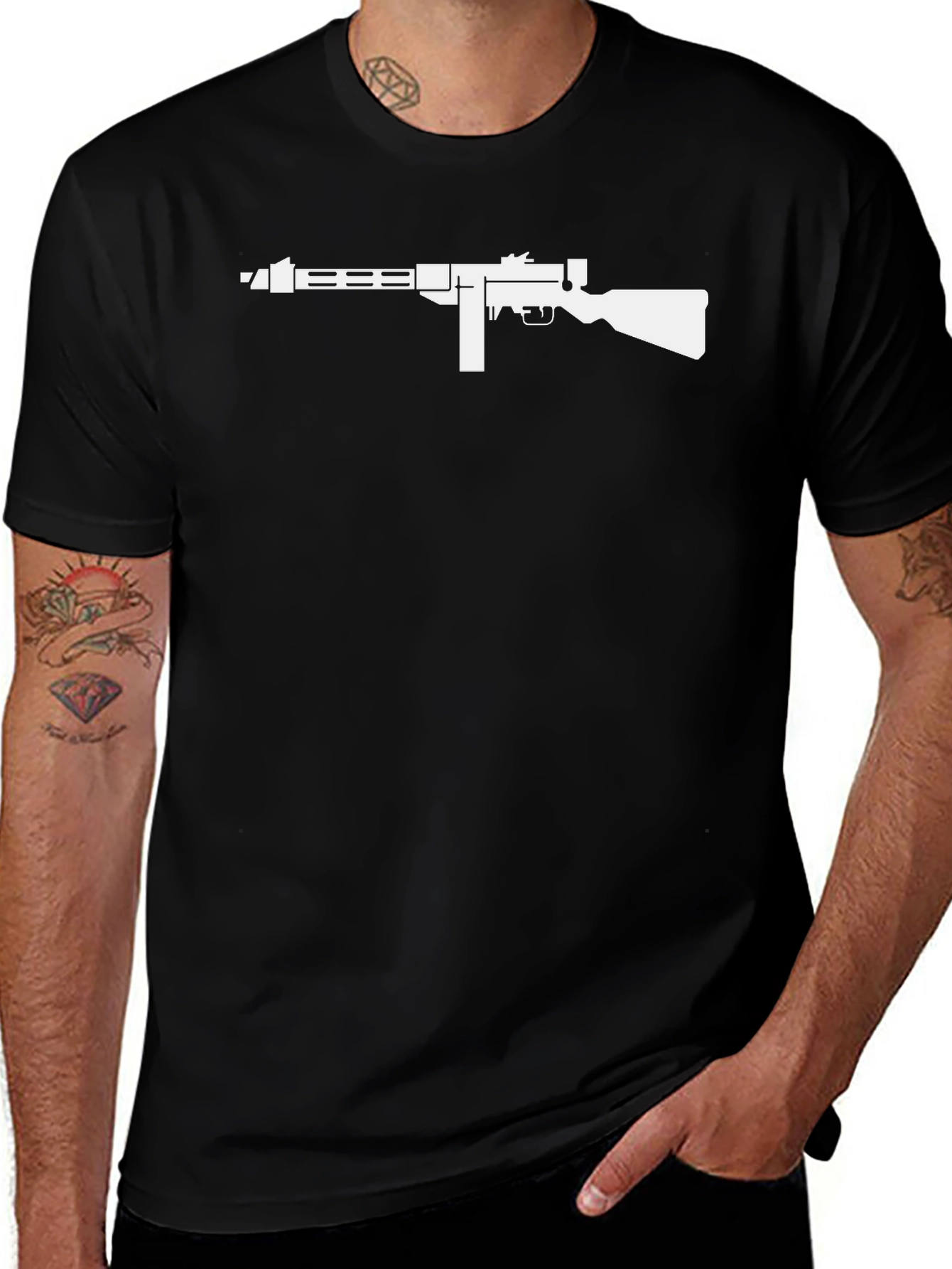 Variant 29 of Gun Graphic T-Shirt - Cool Design for Gun Enthusiasts