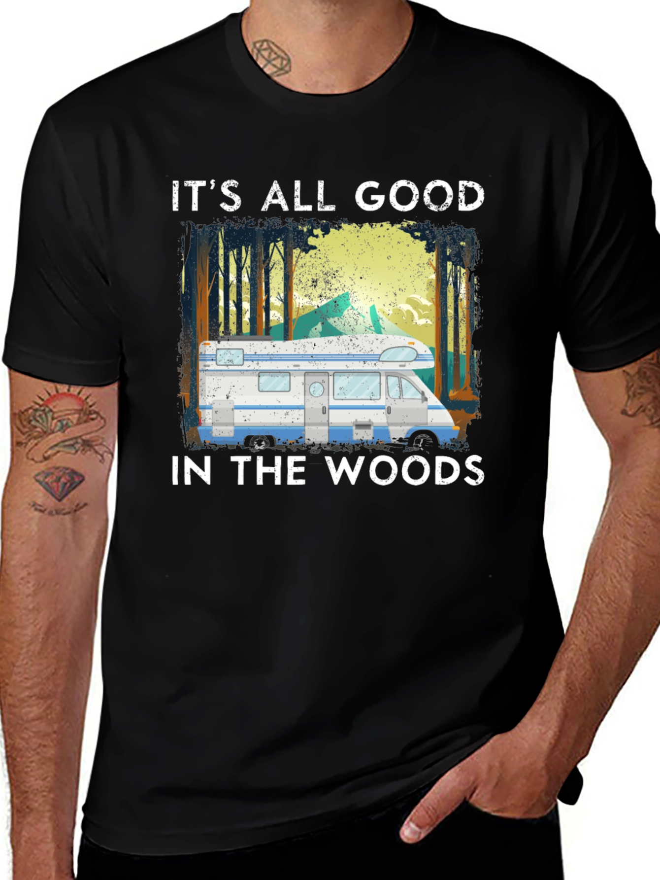 It's All Good in the Woods T-Shirt Camping Adventure Tee