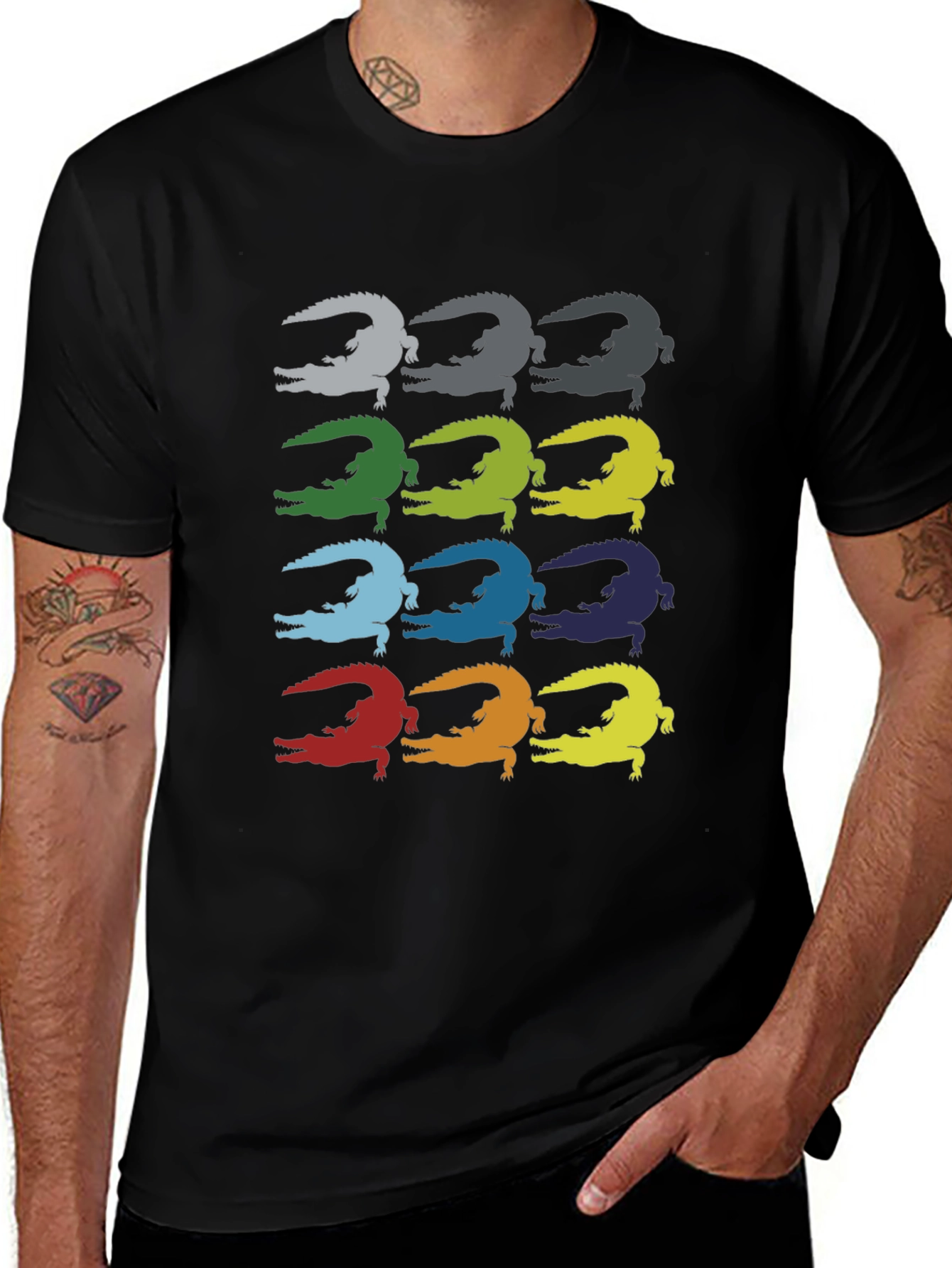 Variant 20 of Pop Art Crocodile T-Shirt - Bold Graphic Tee