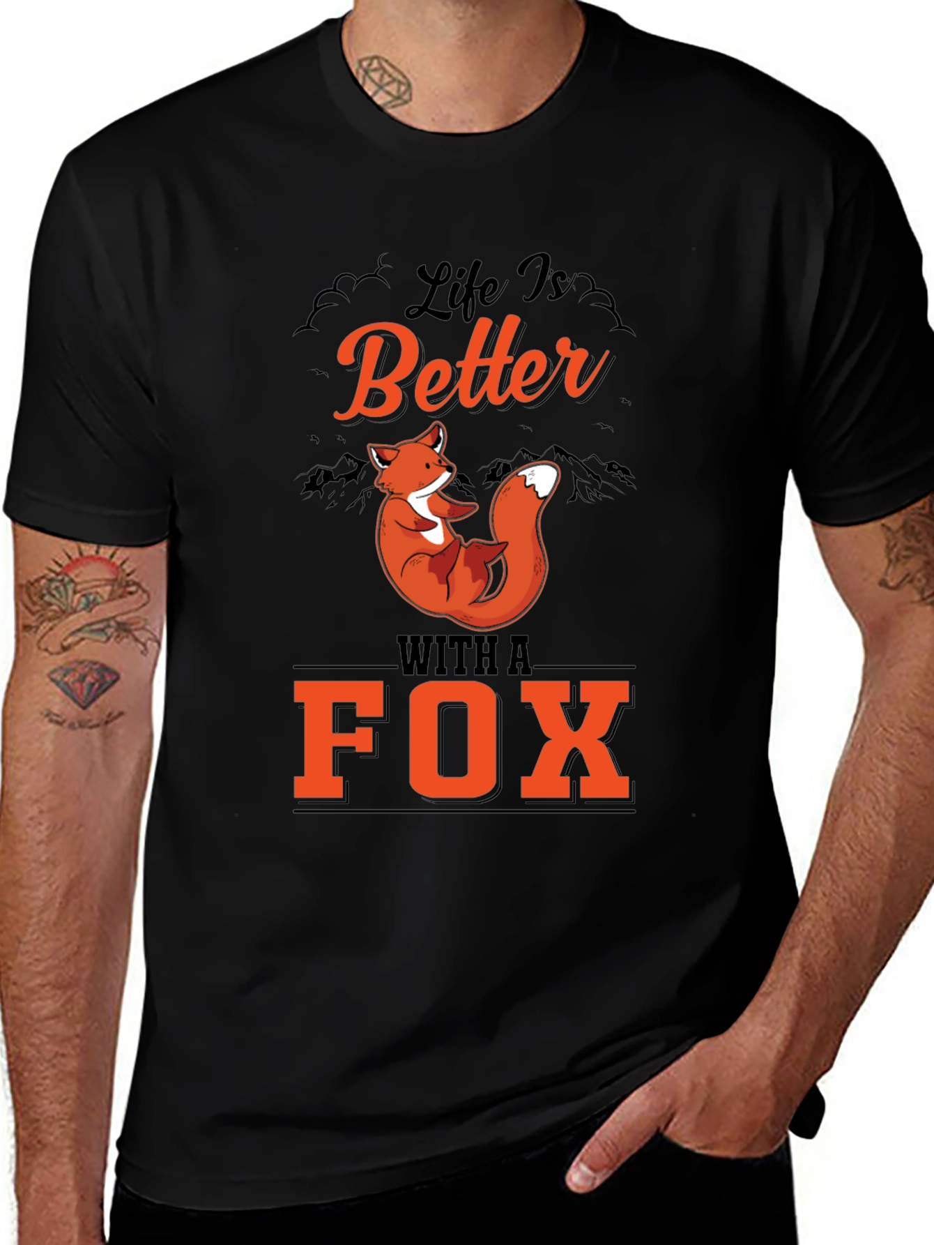 Variant 6 of Life Is Better With a Fox Graphic T-Shirt