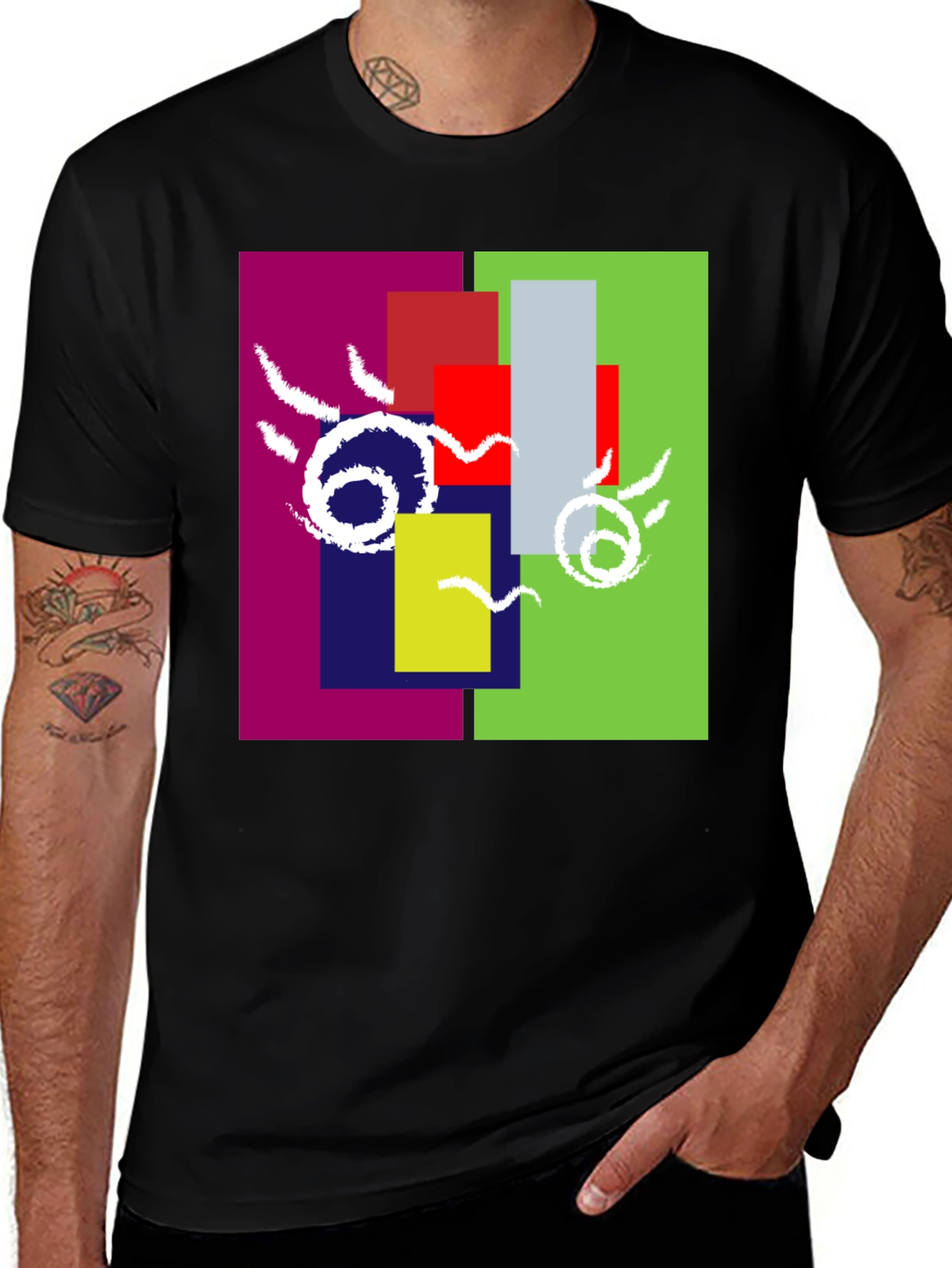 Variant 20 of Abstract Geometric Graphic Tee - Unique Design