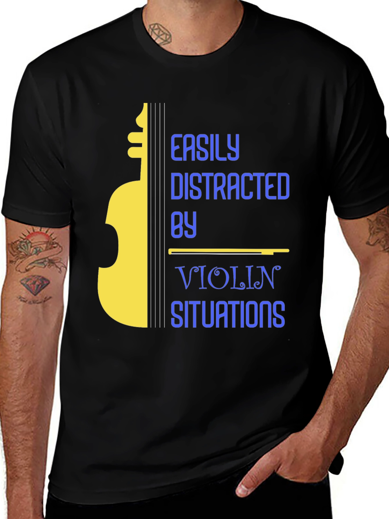Variant 20 of Easily Distracted by Violin T-Shirt