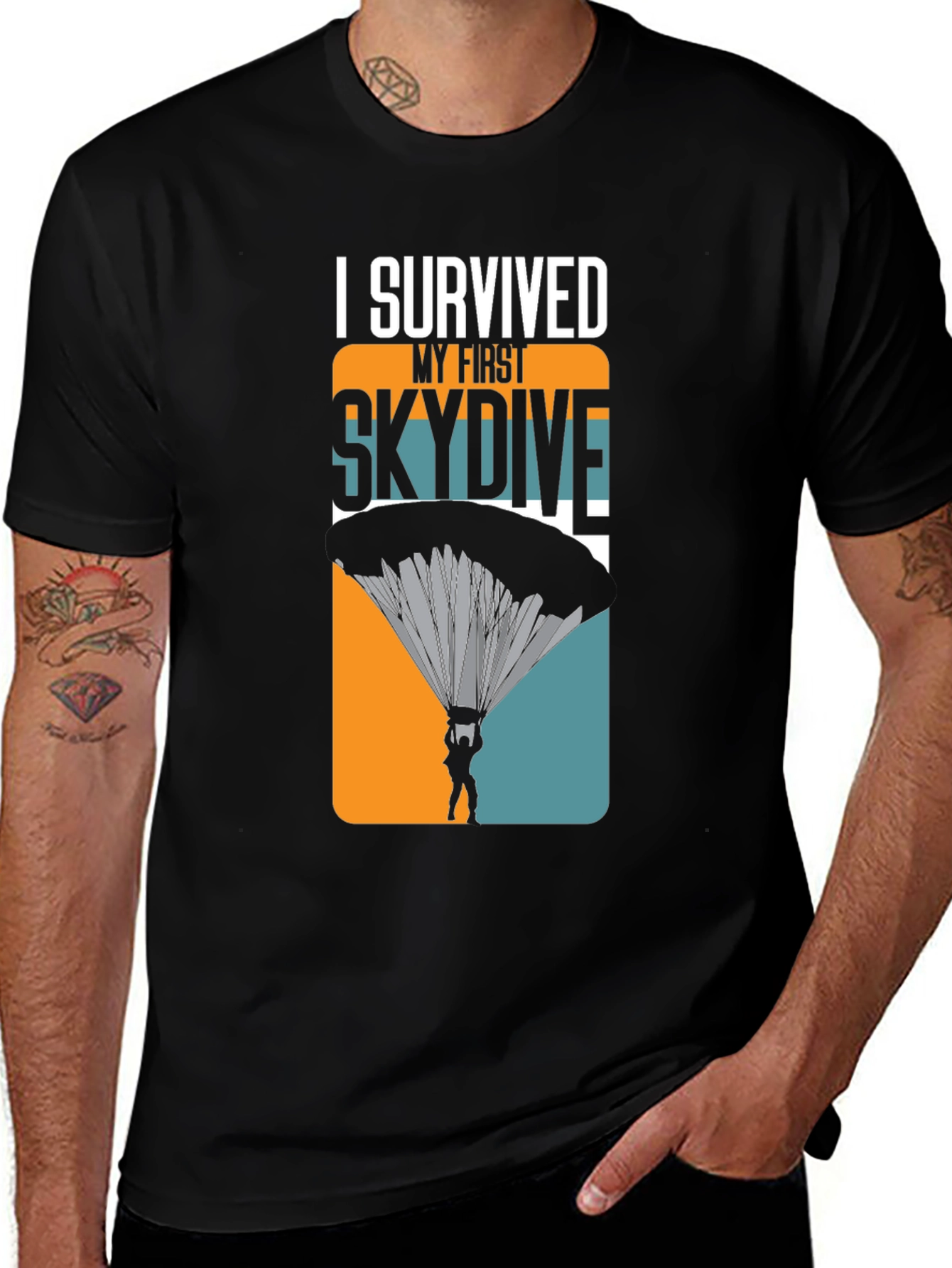 Variant 14 of I Survived My First Skydive Graphic T-Shirt