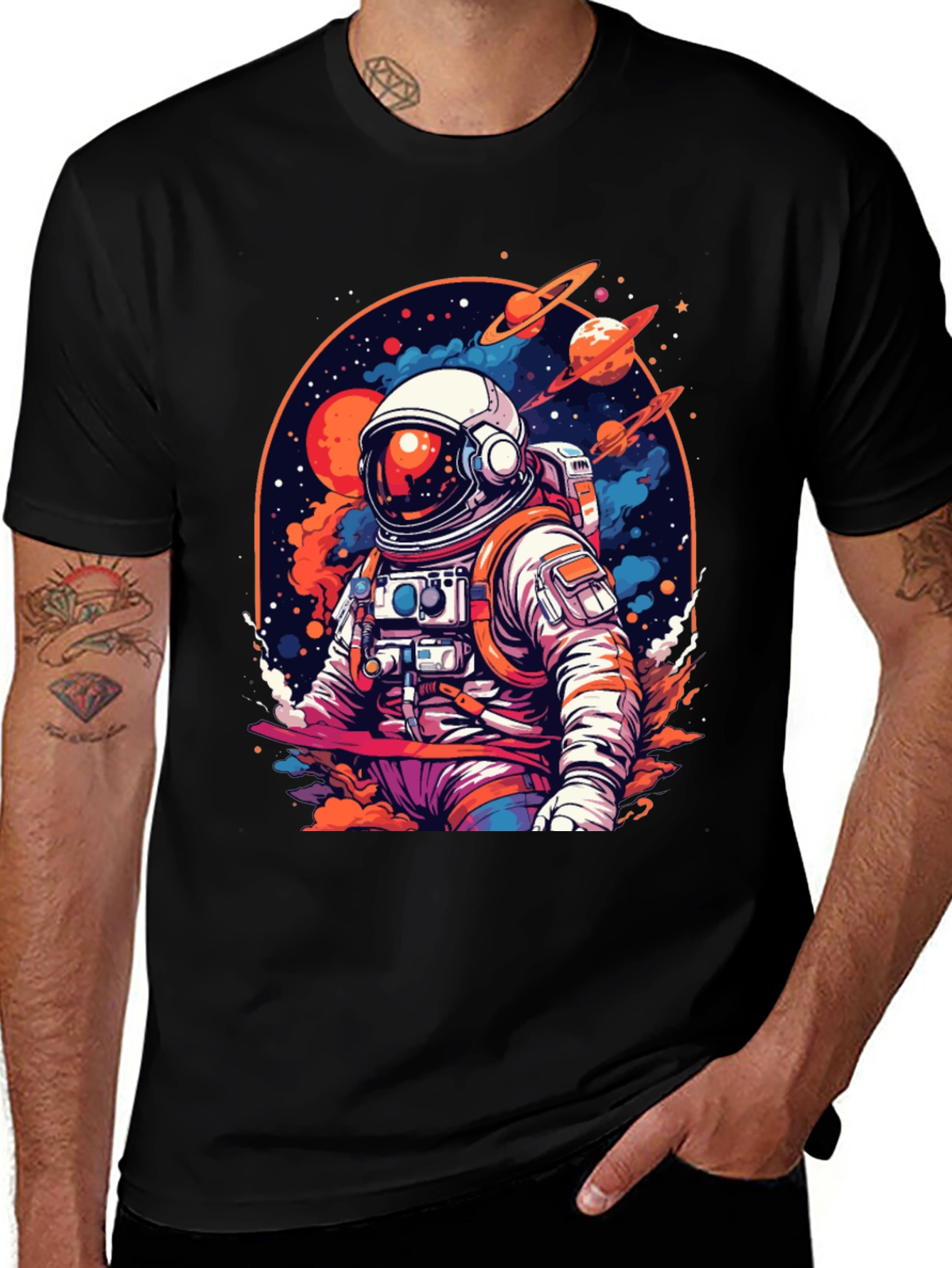Variant 28 of Astronaut in Space Graphic Tee