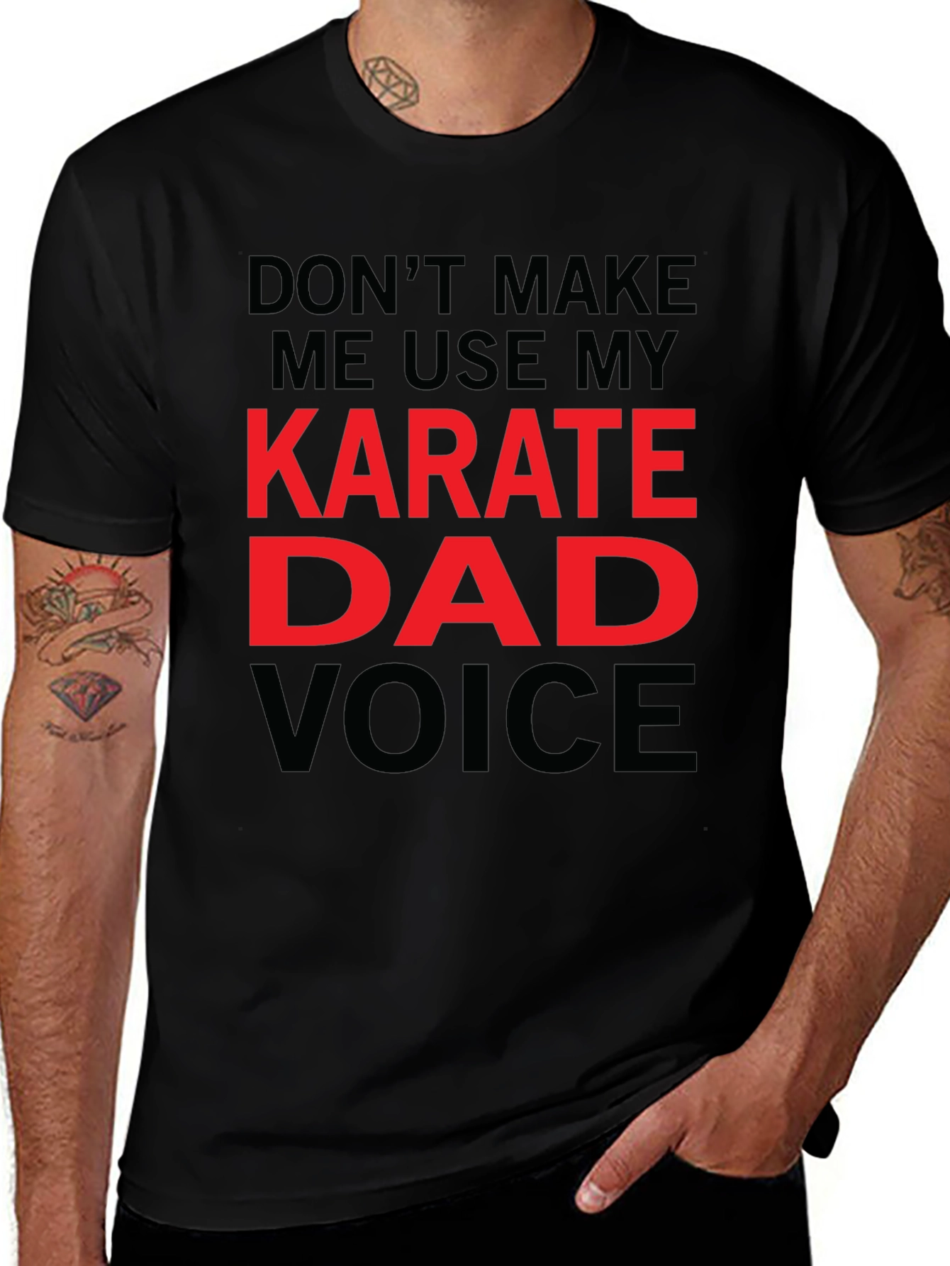 Variant 25 of Karate Dad Voice T-Shirt - Funny Father's Day Tee
