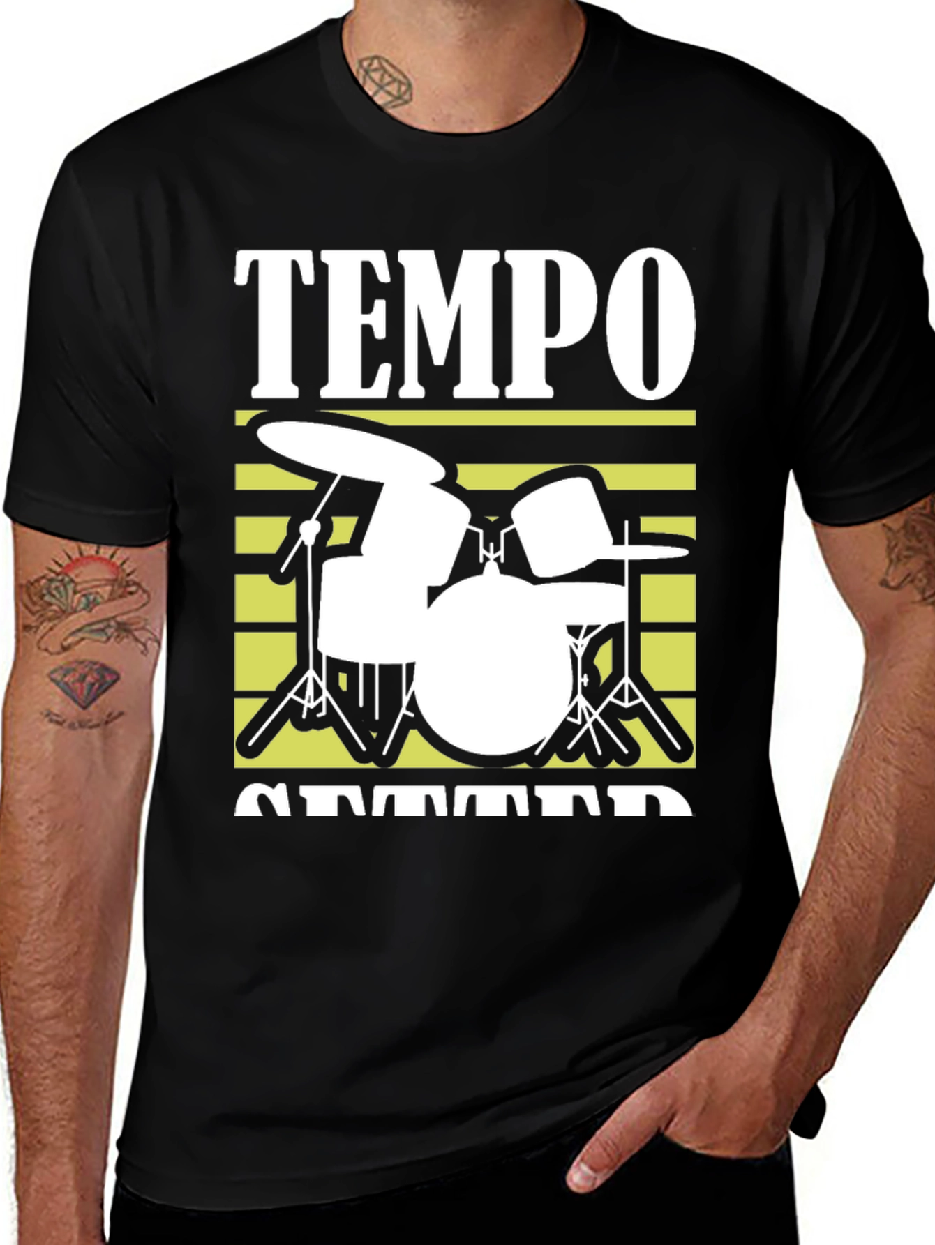 Variant 15 of Tempo Setter Drum Kit Graphic Tee