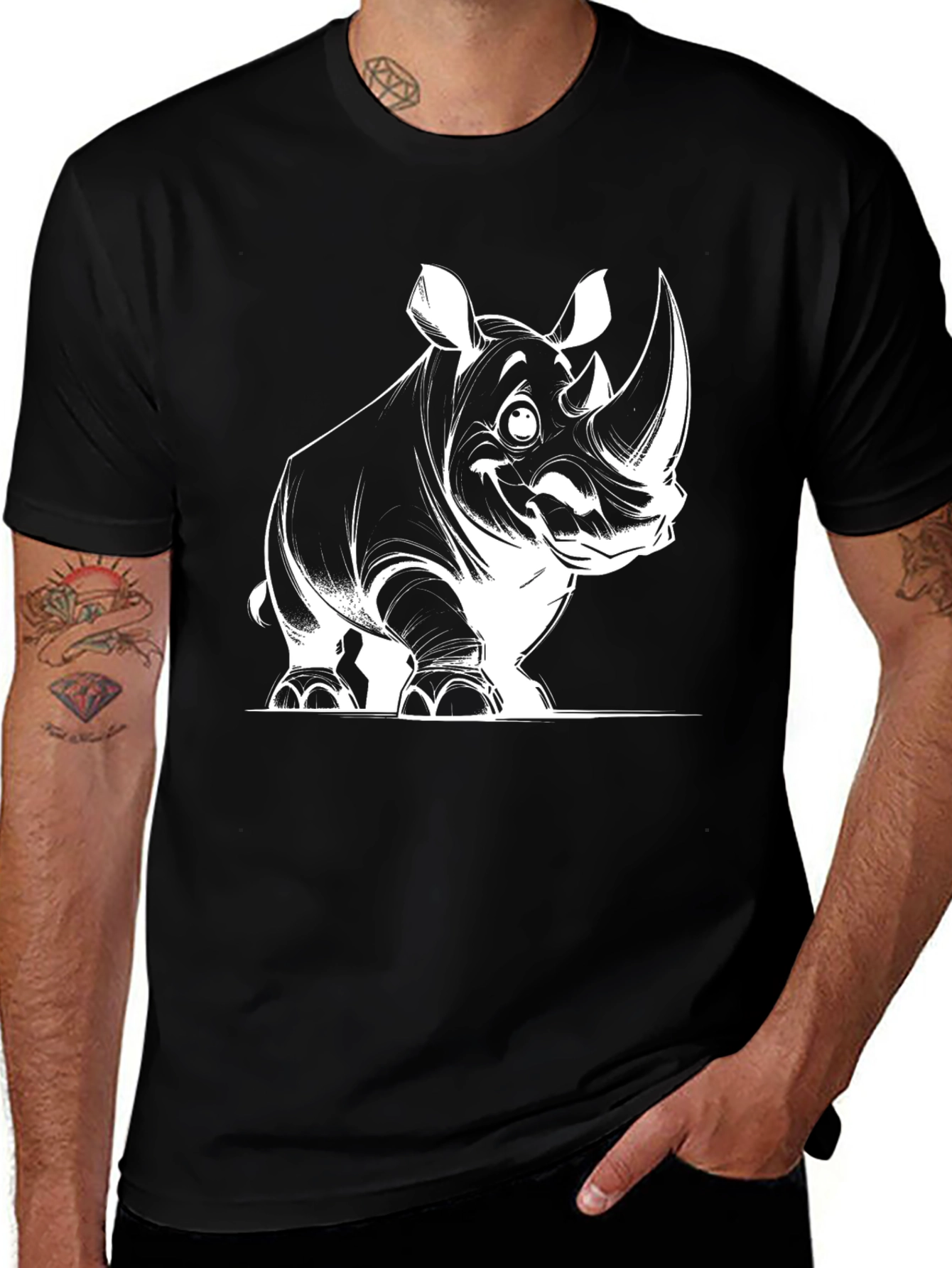 Variant 9 of Rhino Graphic Tee - Black