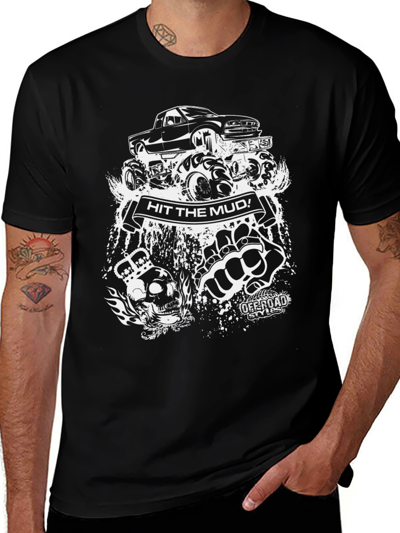 Hit the Mud! Off-Road Style Graphic T-Shirt