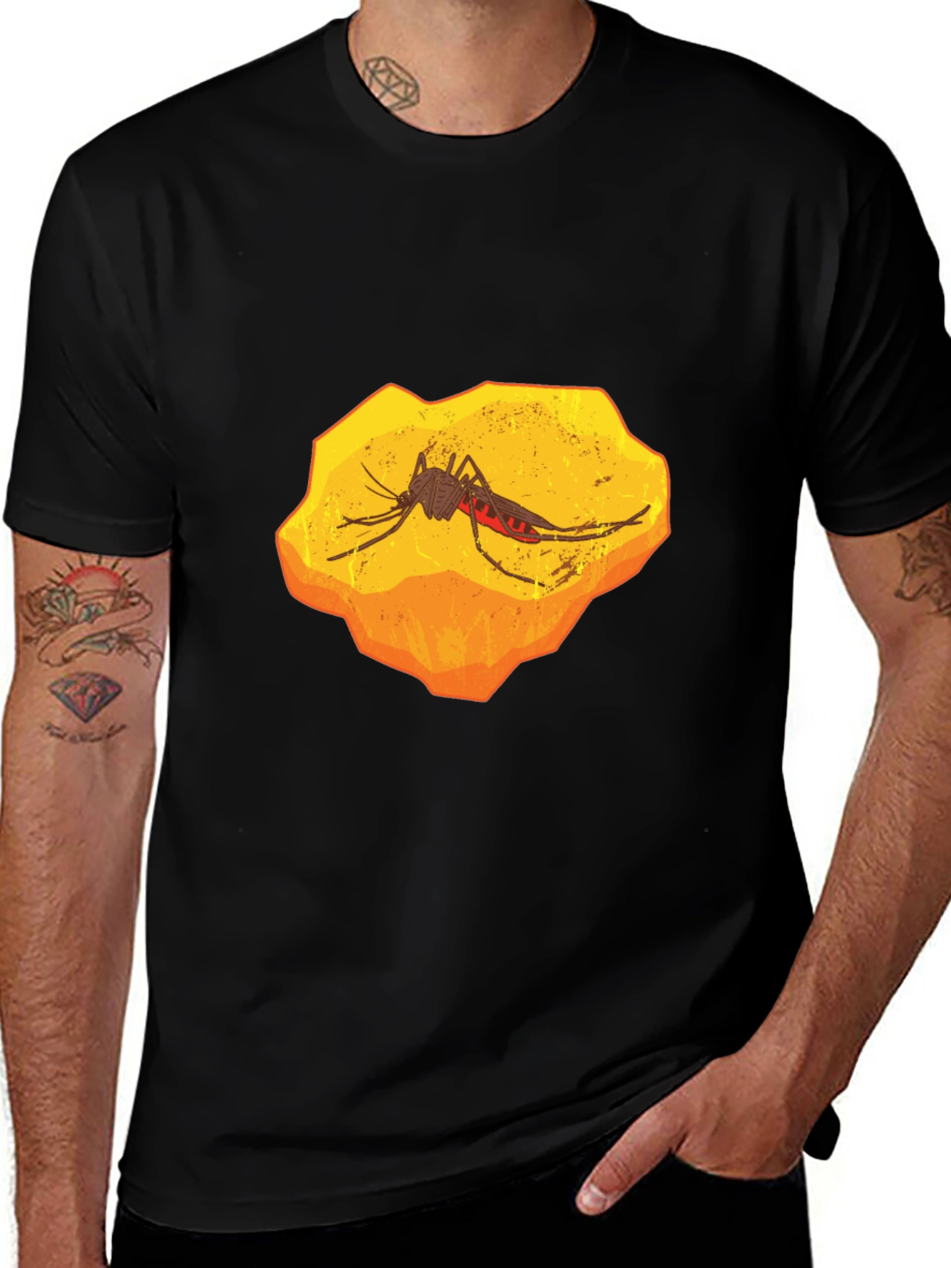 Amber Fossil Mosquito Graphic T-Shirt