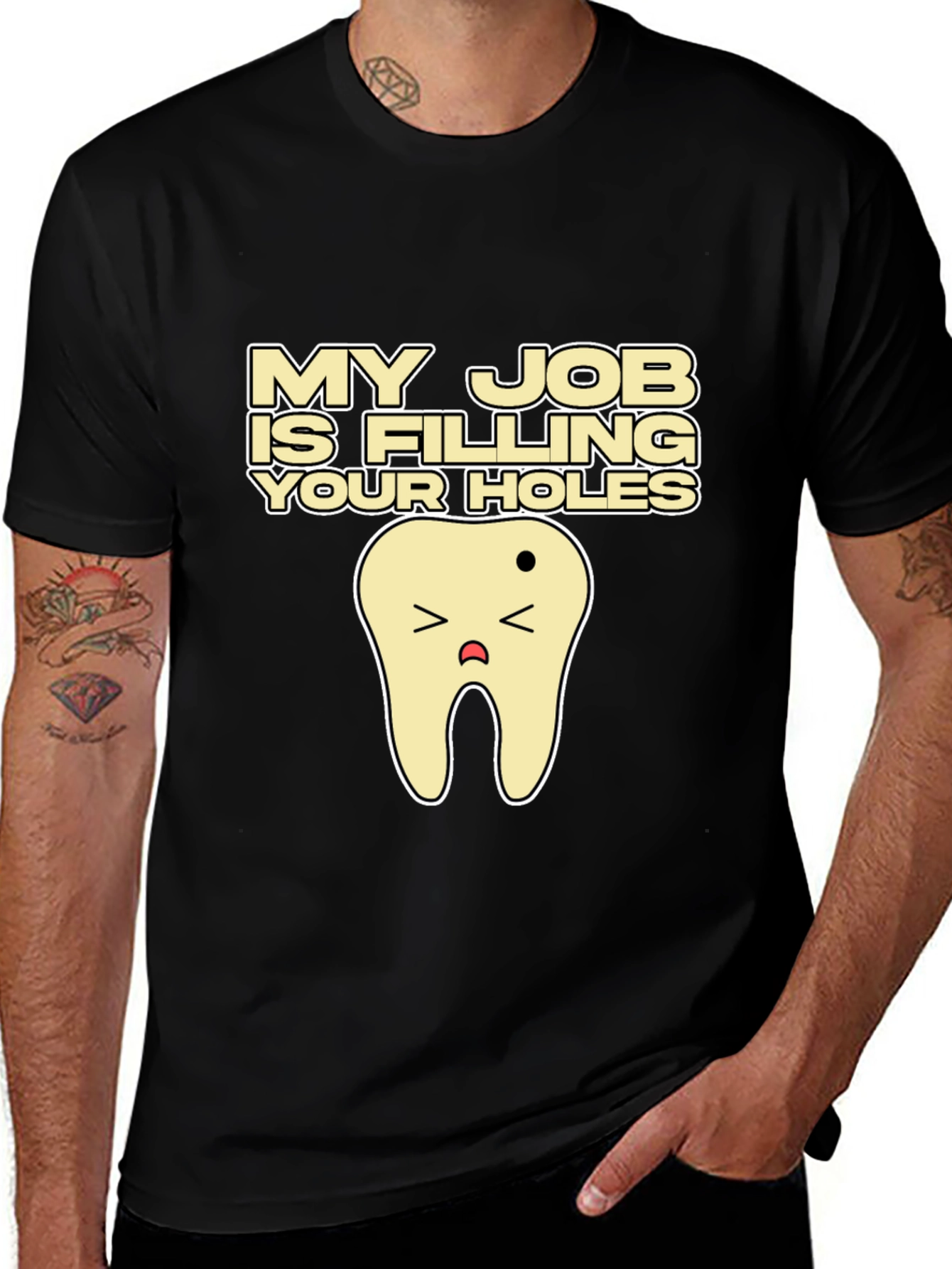 Variant 20 of Filling Your Holes T-Shirt, Dentist Humor Tee