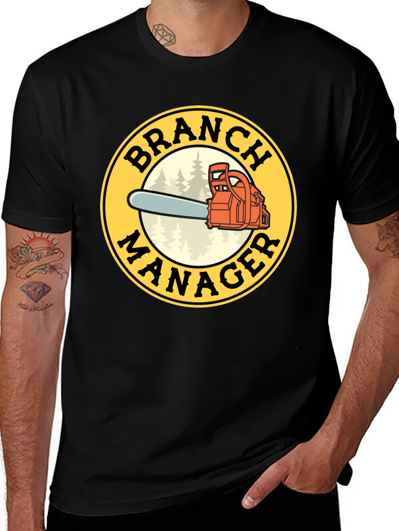 Variant 28 of Branch Manager T-Shirt - Chainsaw Lumberjack Tee