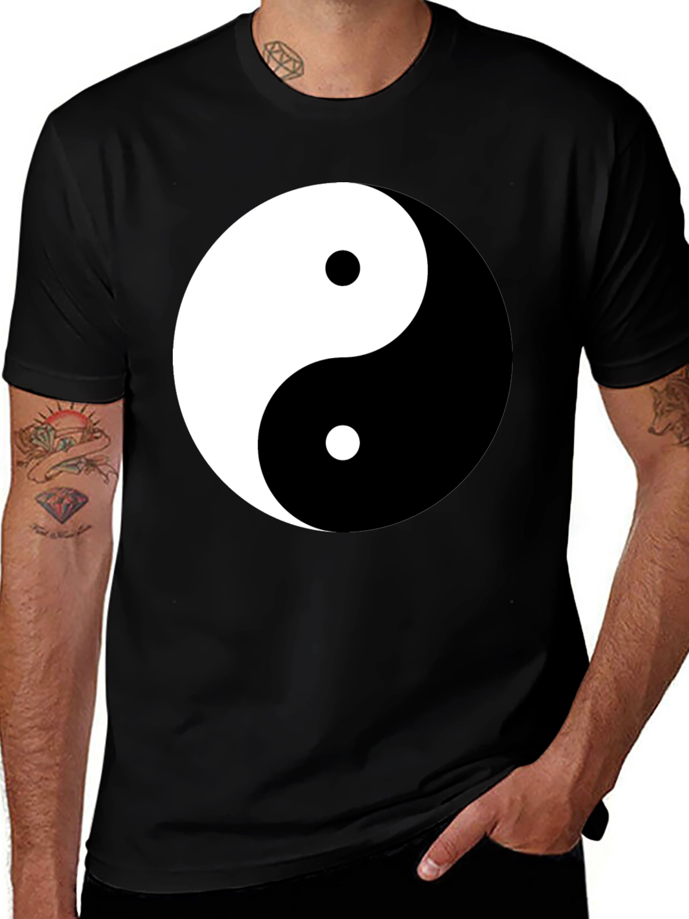 Yin Yang Balance Black T-Shirt