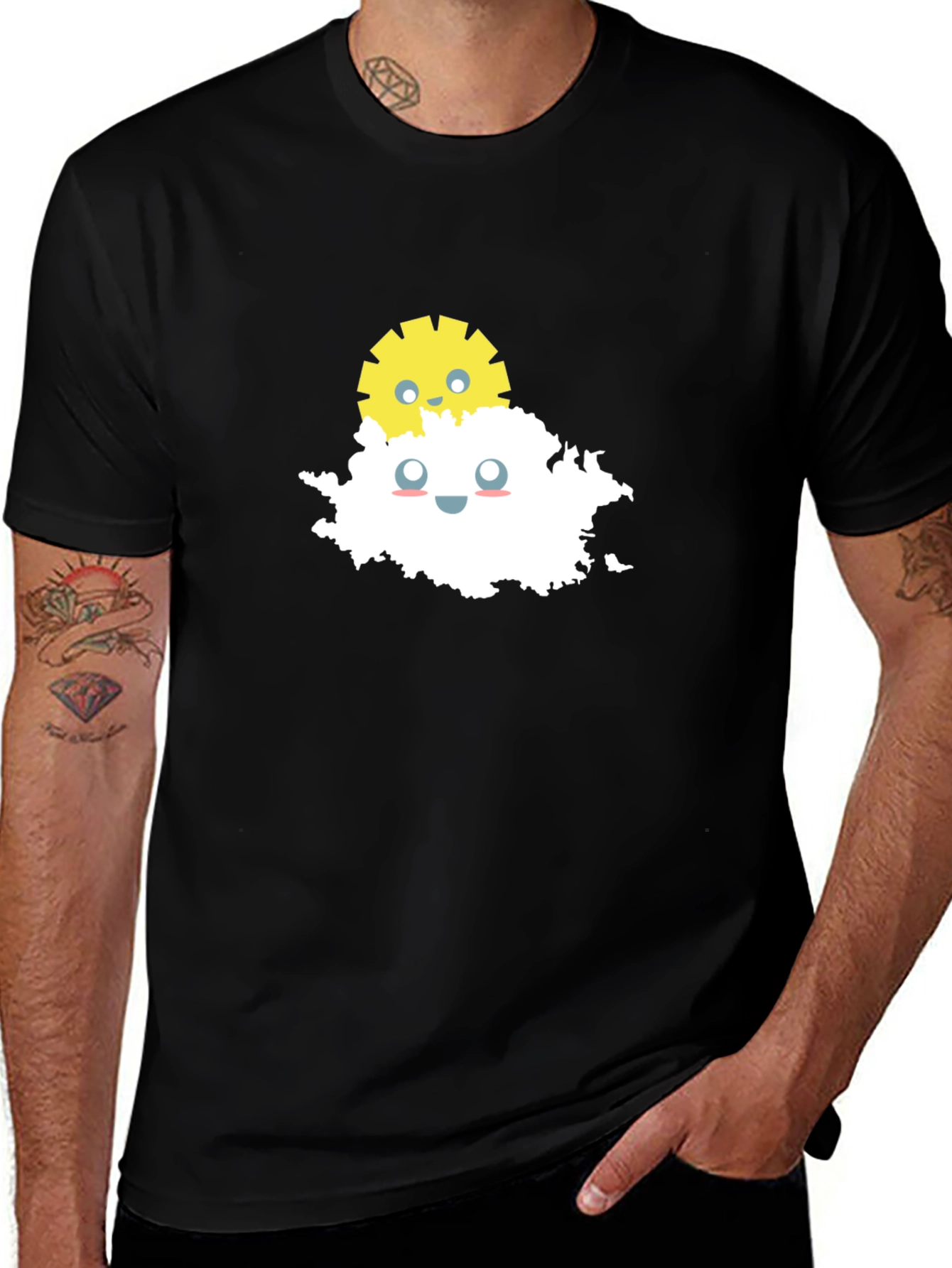 Variant 30 of Cute Cloud & Sun Graphic T-Shirt