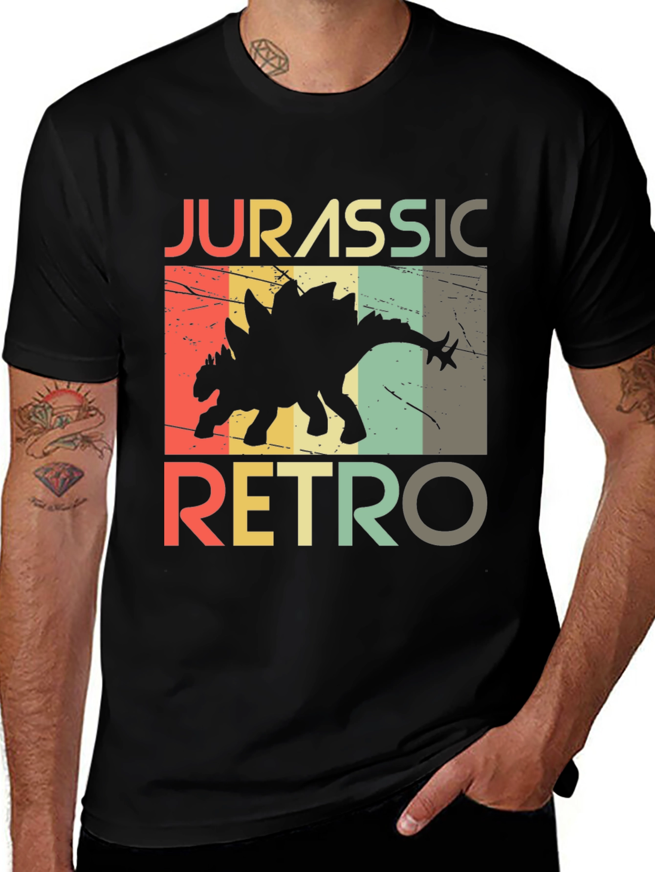 Jurassic Retro Dinosaur Graphic T-Shirt