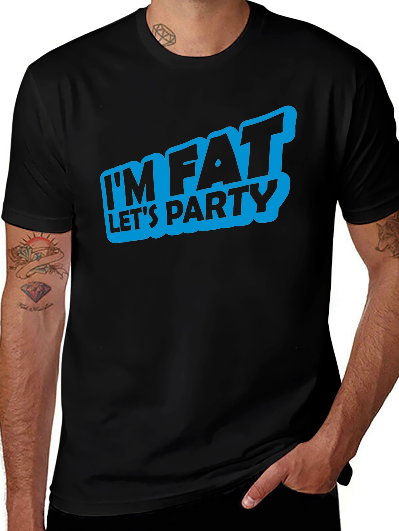 Variant 6 of I'm Fat Let's Party T-Shirt Funny Graphic Tee