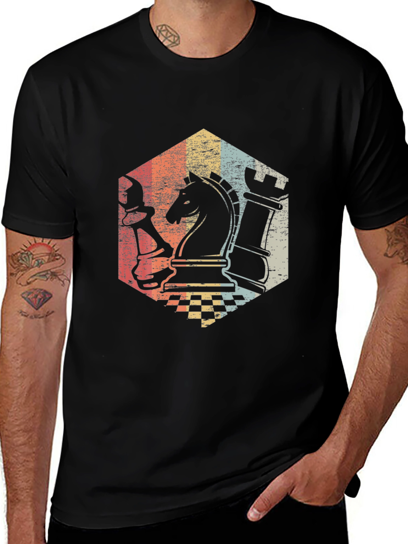 Variant 20 of Chess Piece Retro Graphic Tee