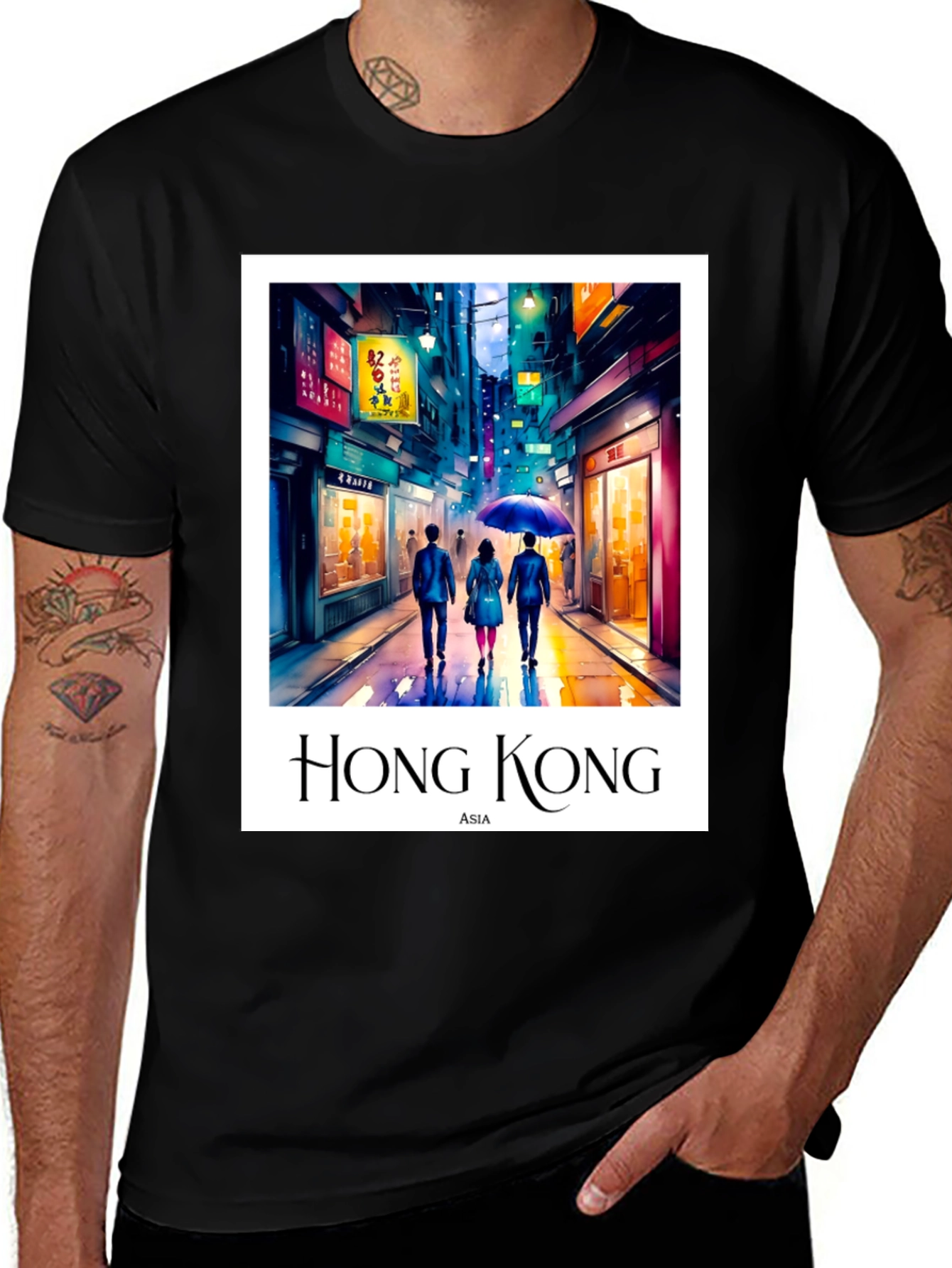 Hong Kong Asia Graphic T-Shirt
