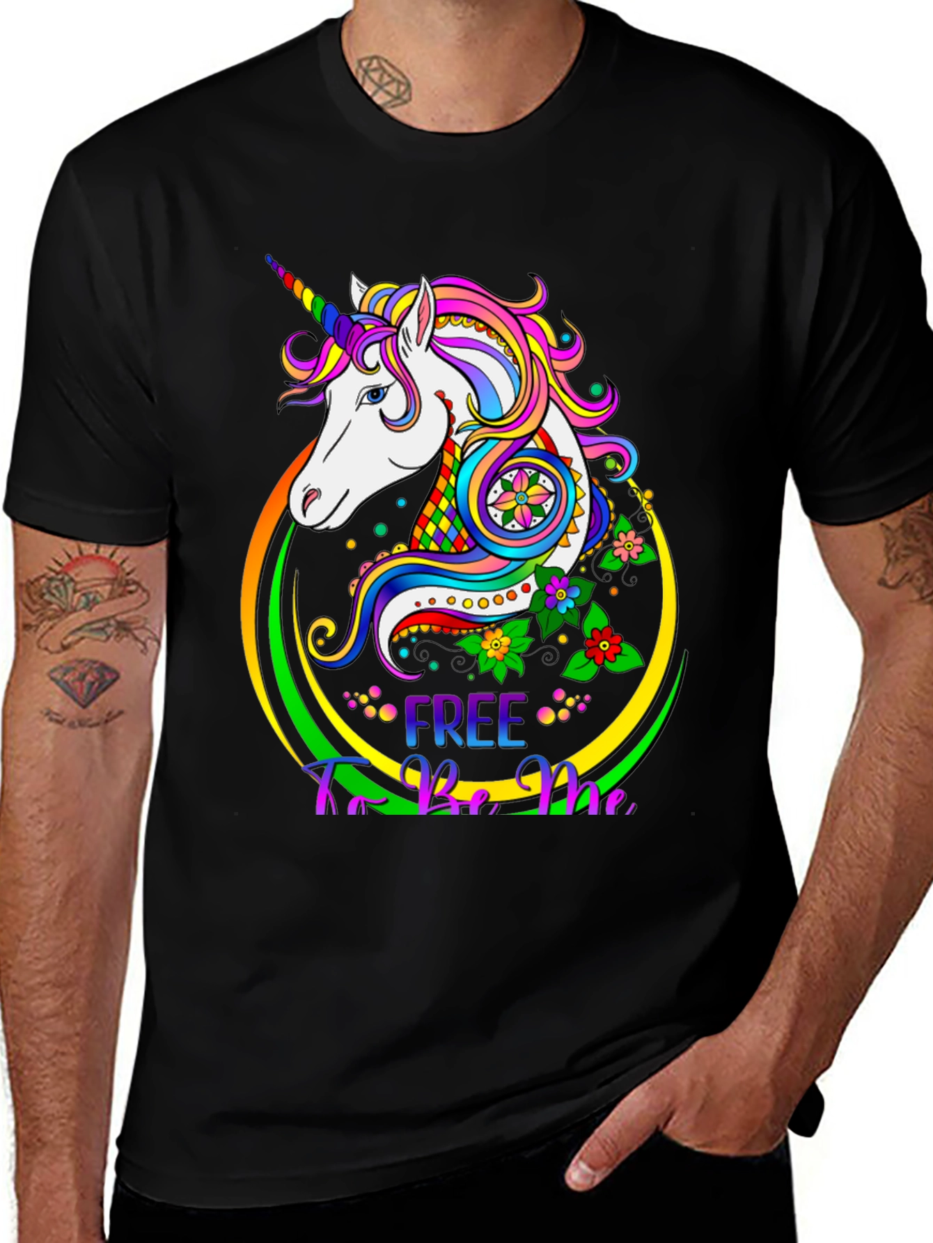 Variant 13 of Unicorn Pride T-Shirt - Free to Be Me Tee