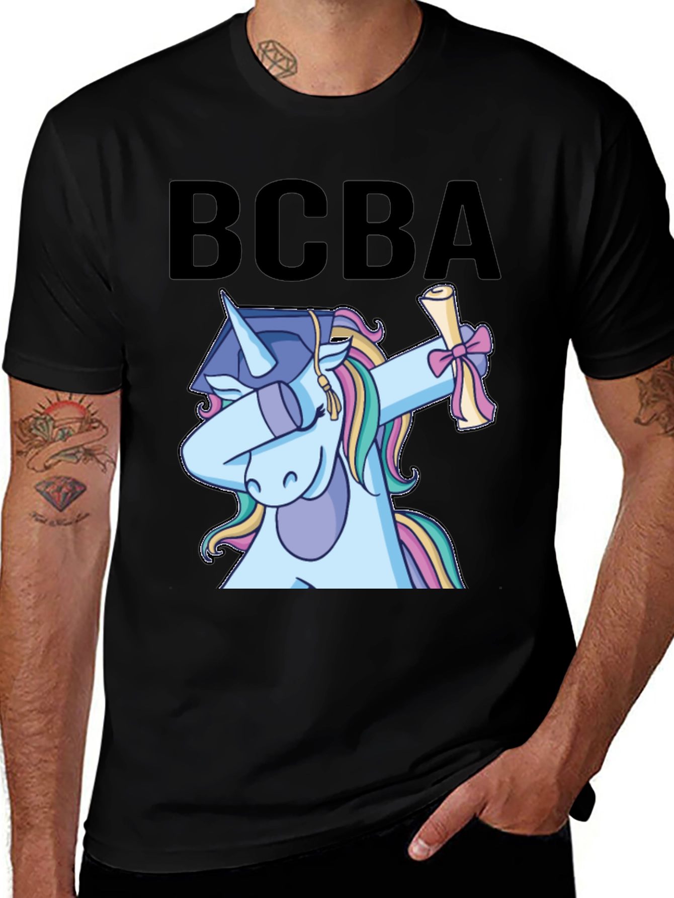 Variant 15 of BCBA Unicorn Graduation Dabbing T-Shirt