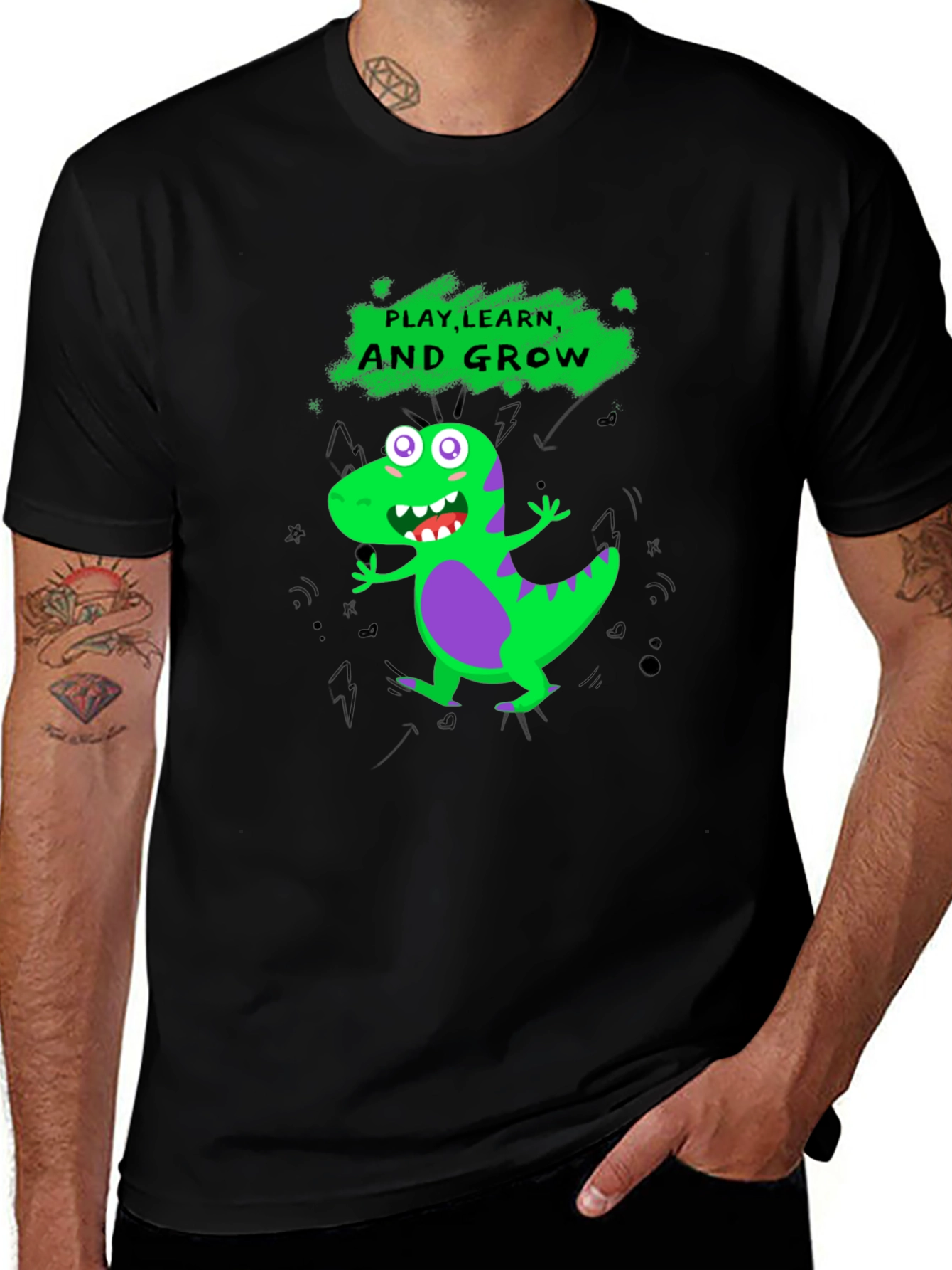 Variant 25 of Play Learn Grow Dinosaur Graphic T-Shirt