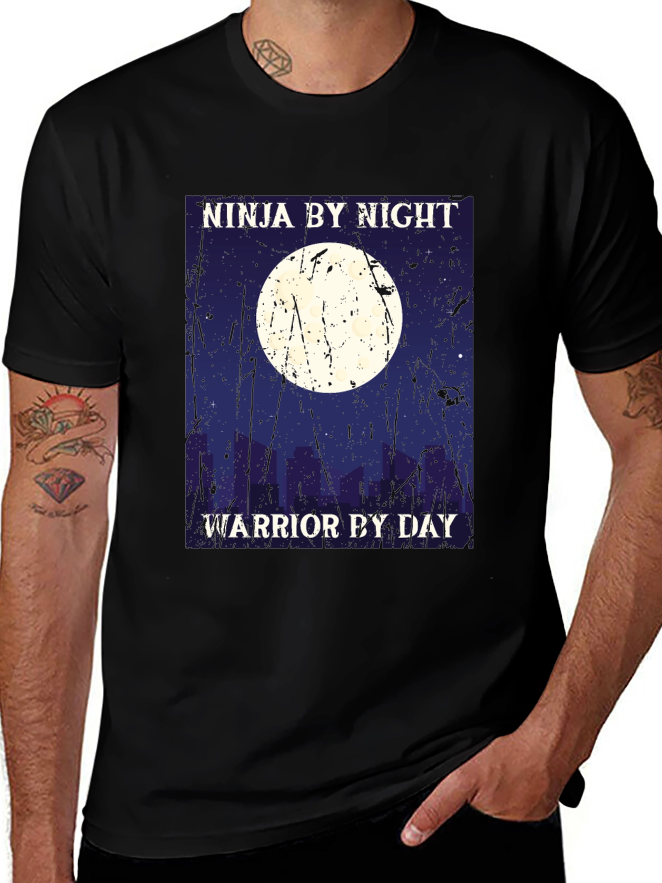 Variant 26 of Ninja by Night Warrior by Day T-Shirt