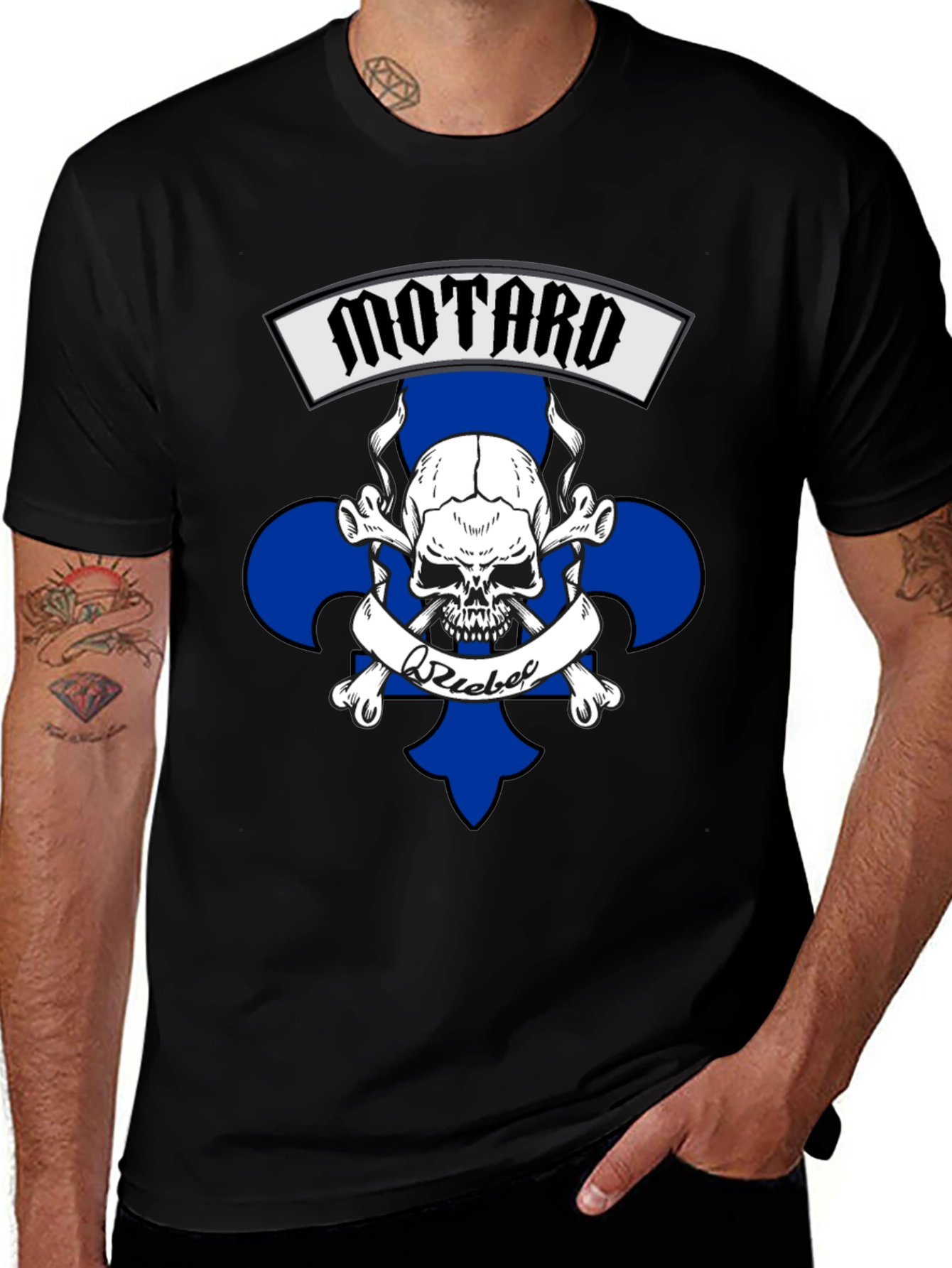 Motard Rebel Skull T-Shirt