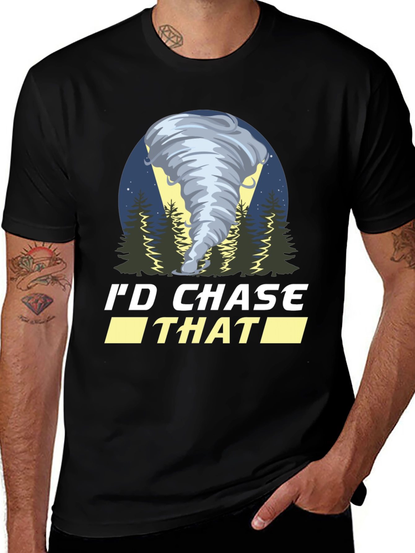 Variant 15 of I'd Chase That Tornado Graphic Tee - Weather Enthusiast Shirt