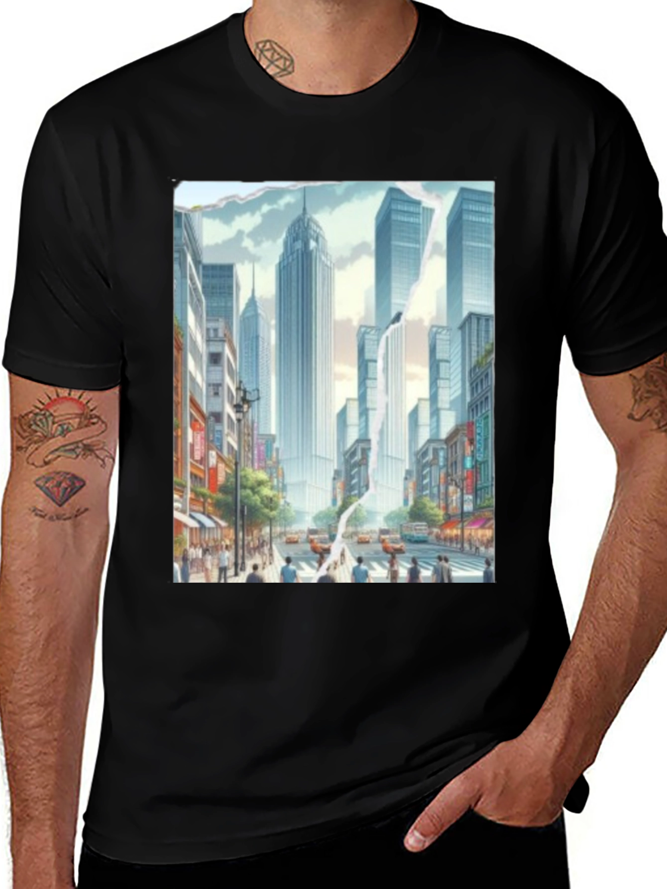 Variant 30 of Cityscape Graphic Tee - Urban Style