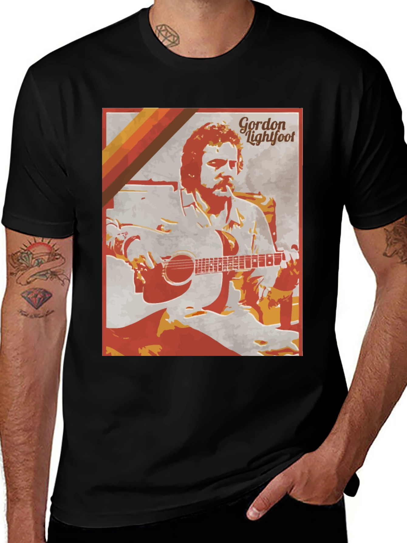 Gordon Lightfoot Graphic T-Shirt - Retro Style