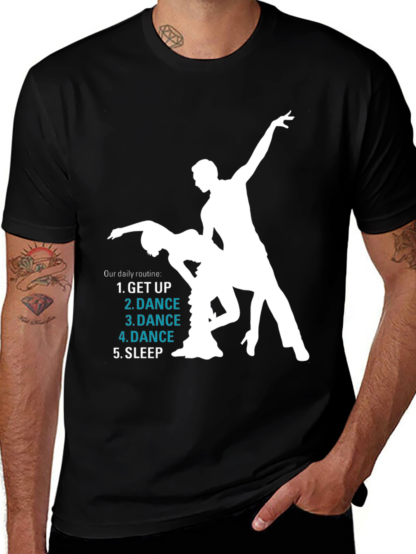 Variant 30 of Dance Daily Routine Graphic T-Shirt