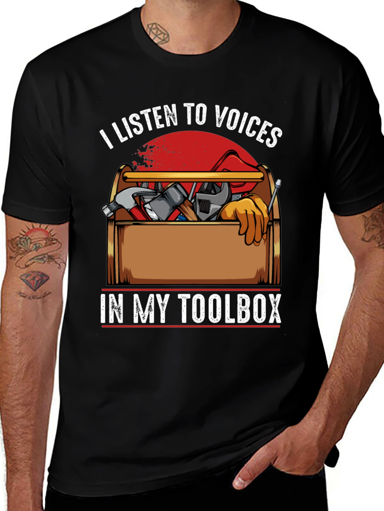 Variant 25 of I Listen To Voices In My Toolbox Graphic T-Shirt