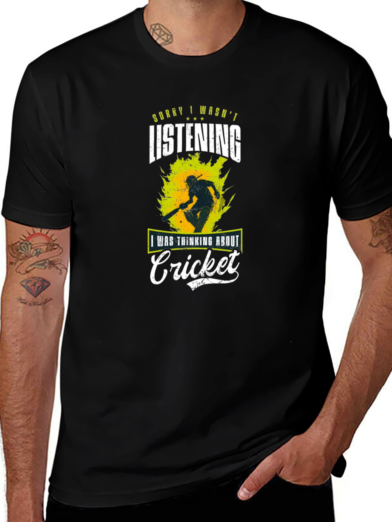 Cricket Lover T-Shirt - Sorry I Wasn't Listening