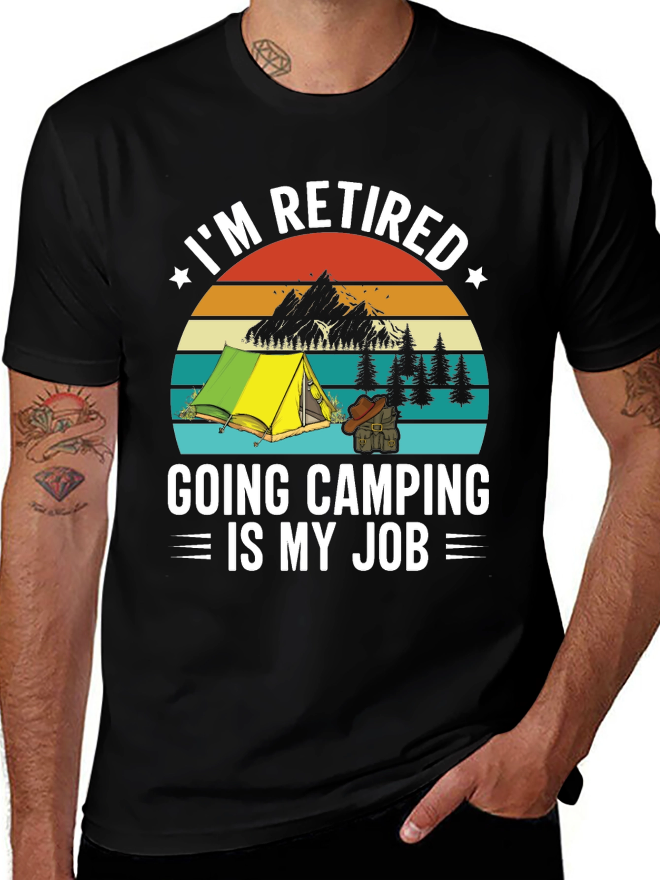 Variant 26 of Retired Camping T-Shirt - My Job!
