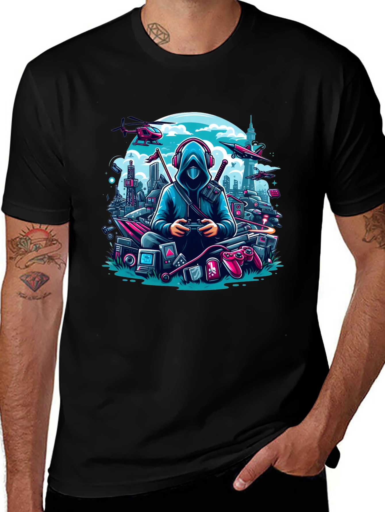 Variant 27 of Gamer Cityscape T-Shirt