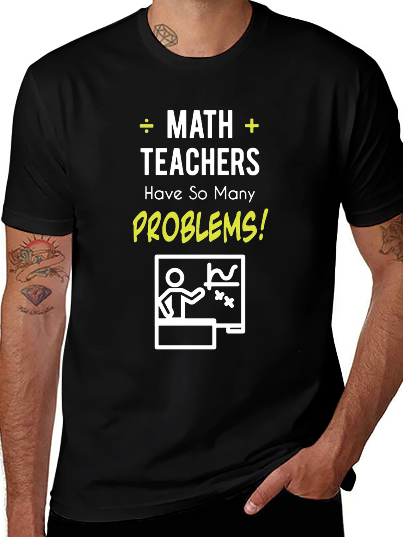 Variant 17 of Math Teacher Humor T-Shirt - Problems!
