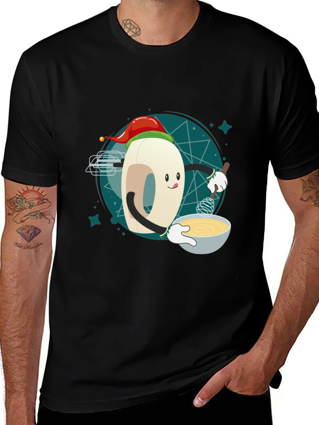 Variant 9 of Festive Doughnut Baker T-Shirt - Holiday Cooking Tee