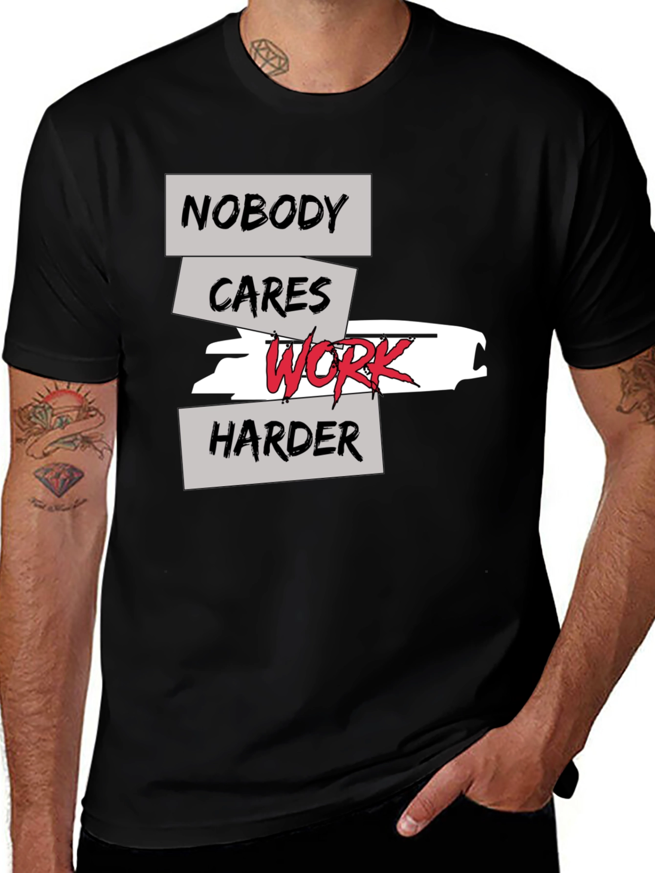 Variant 10 of Work Harder T-Shirt - Motivational Graphic Tee