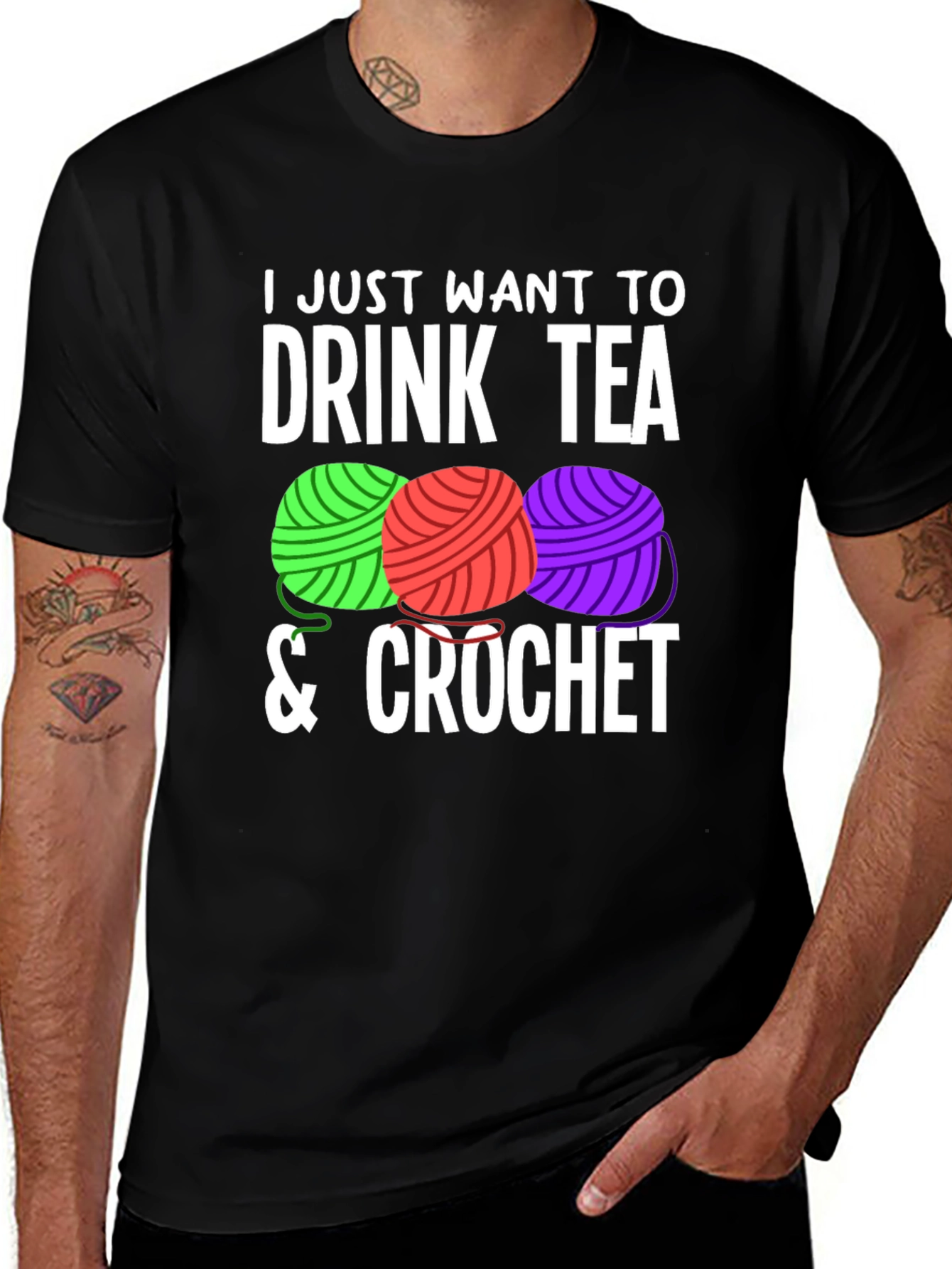 Variant 20 of Drink Tea and Crochet T-Shirt