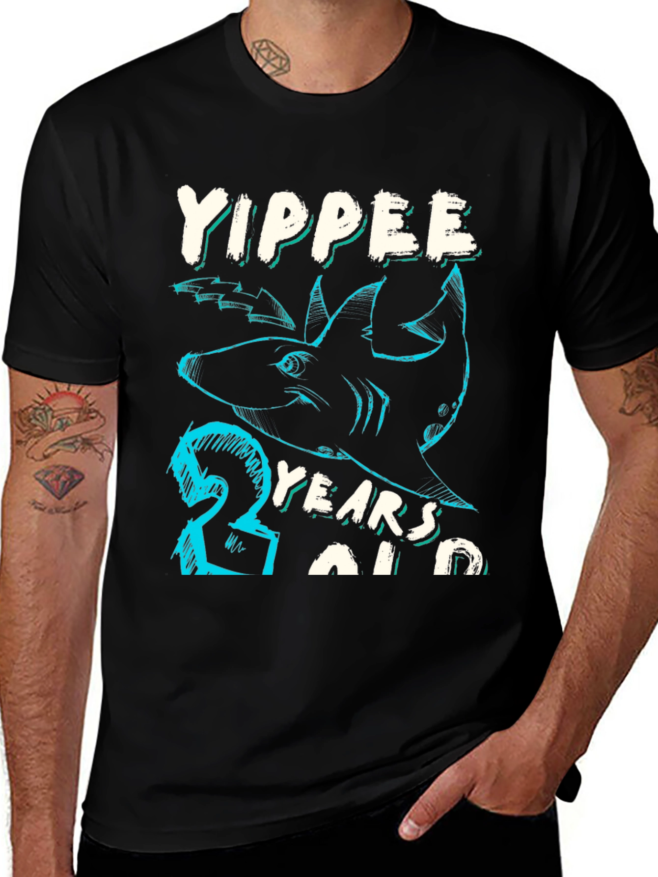 Variant 18 of Yippee 2 Years Old Shark T-Shirt