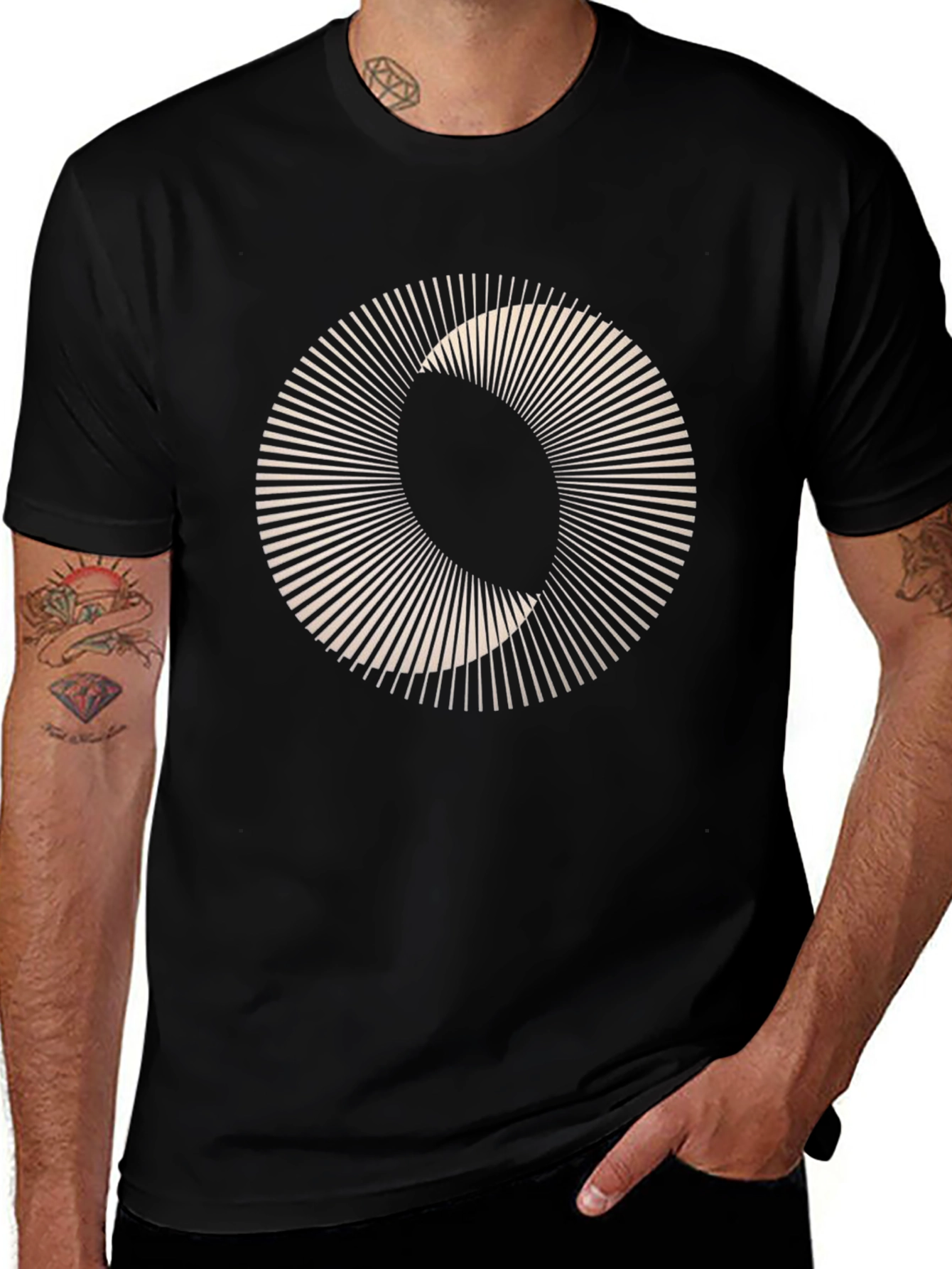 Variant 14 of Geometric Circle Graphic Tee - Modern Style